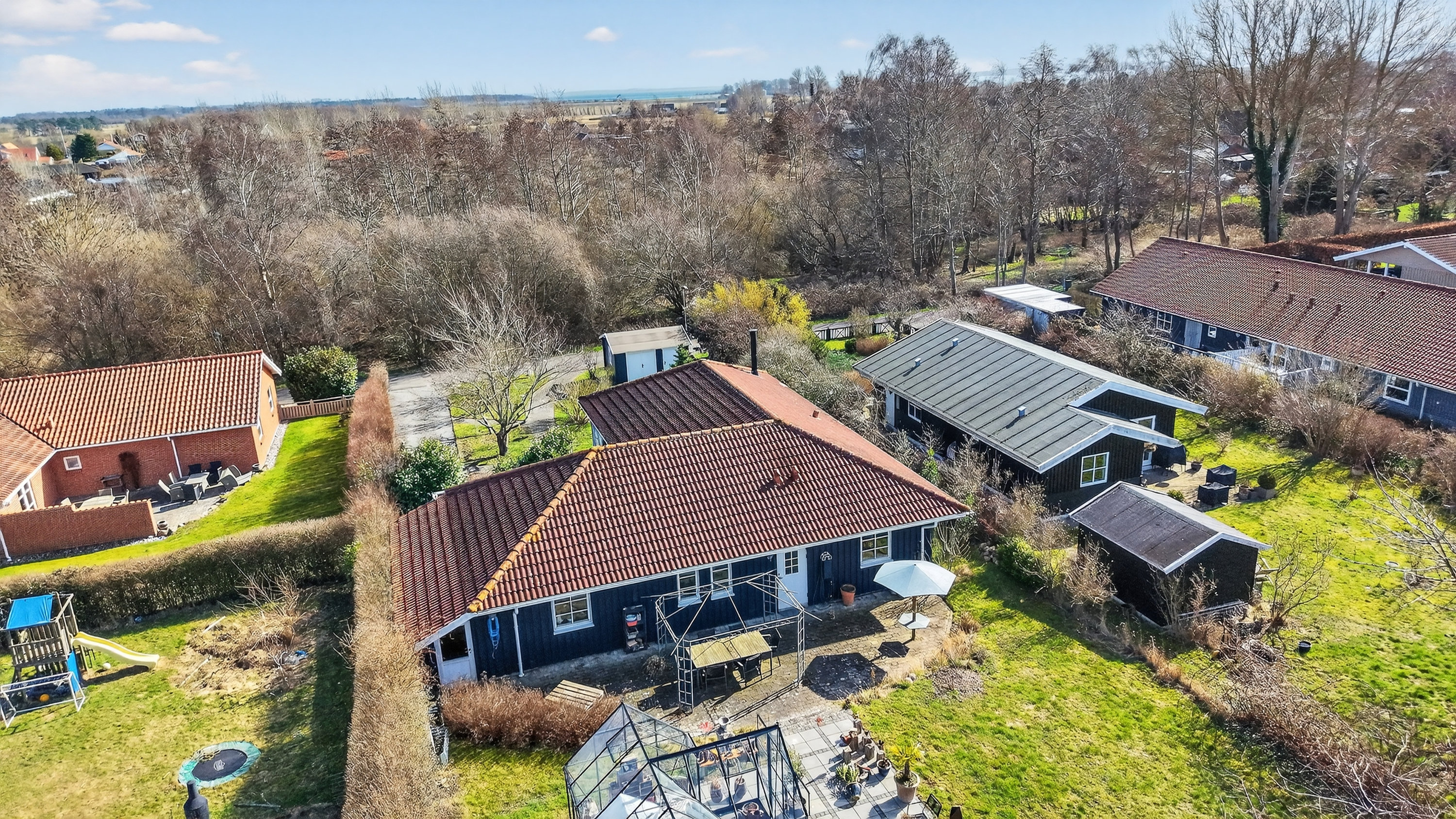 Fremhævet luftfoto billede i fuldskærmstilstand. Billede af Fejøvej 23, 4500 Nykøbing Sj