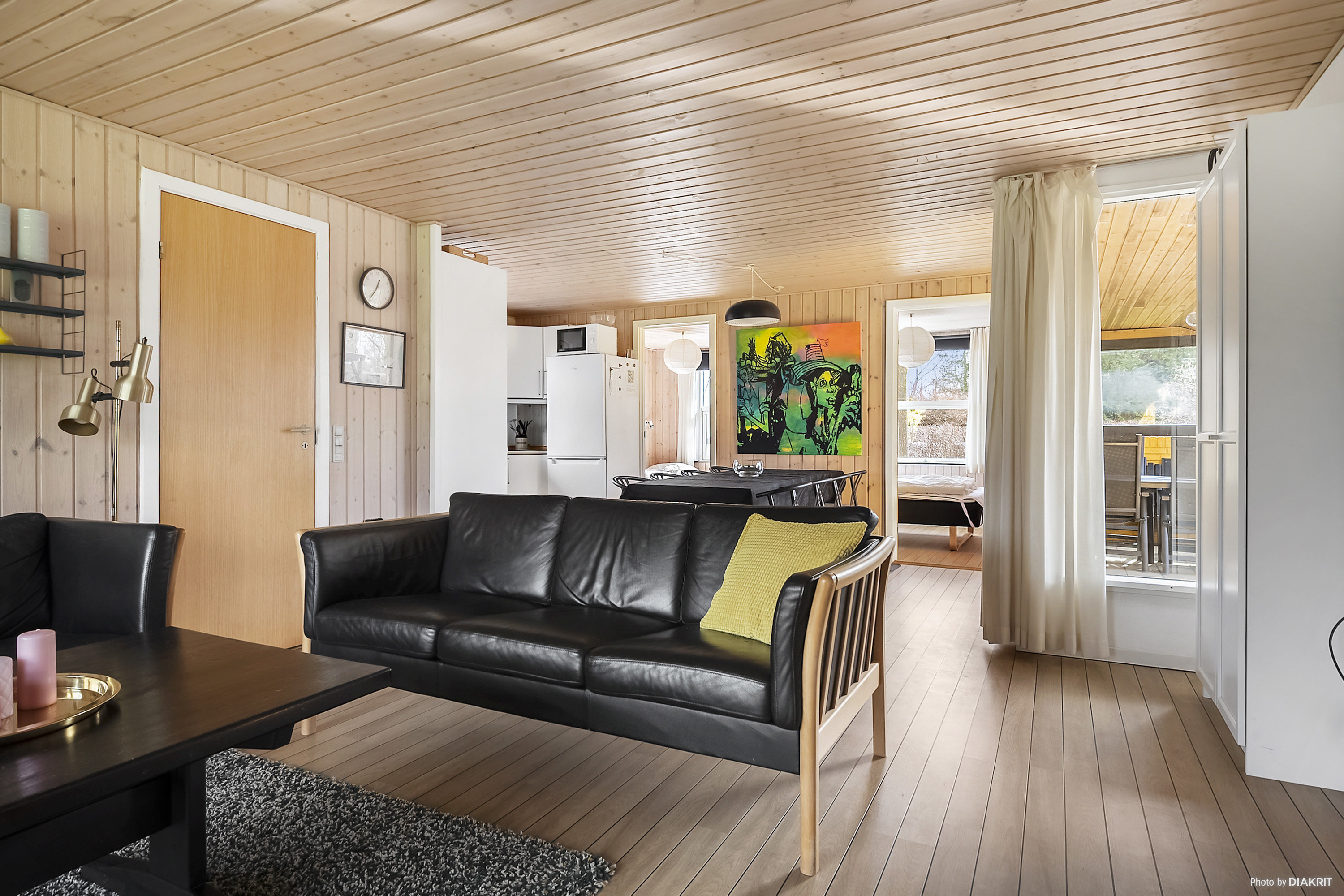 Fremhævet stue billede i fuldskærmstilstand. Billede af Strandagervej 1, Dyngby Strand, 8300 Odder