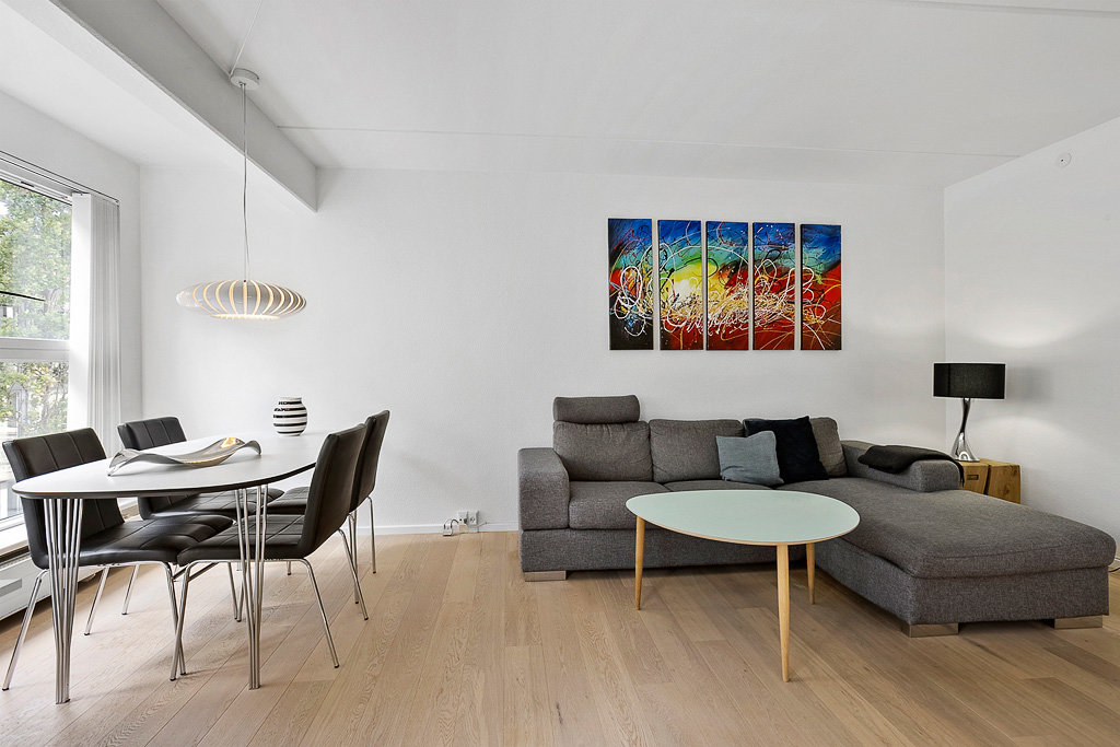 Fremhævet køkken-alrum billede i fuldskærmstilstand. Billede af Nybrogade 4, 1. mf., 9000 Aalborg