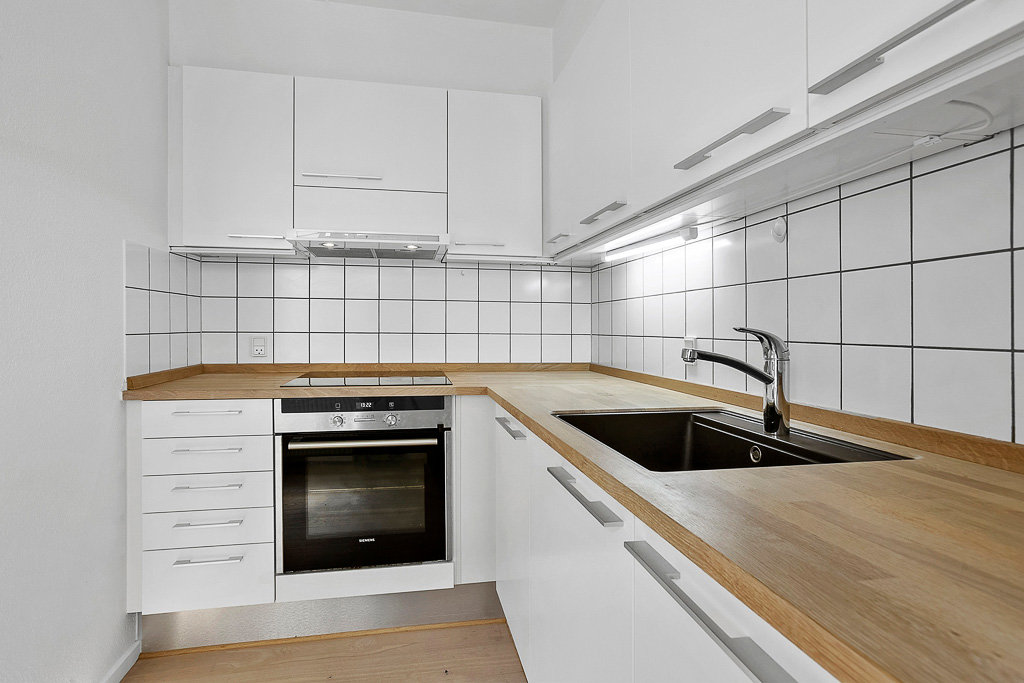 Fremhævet køkken-alrum billede i fuldskærmstilstand. Billede af Nybrogade 4, 1. mf., 9000 Aalborg