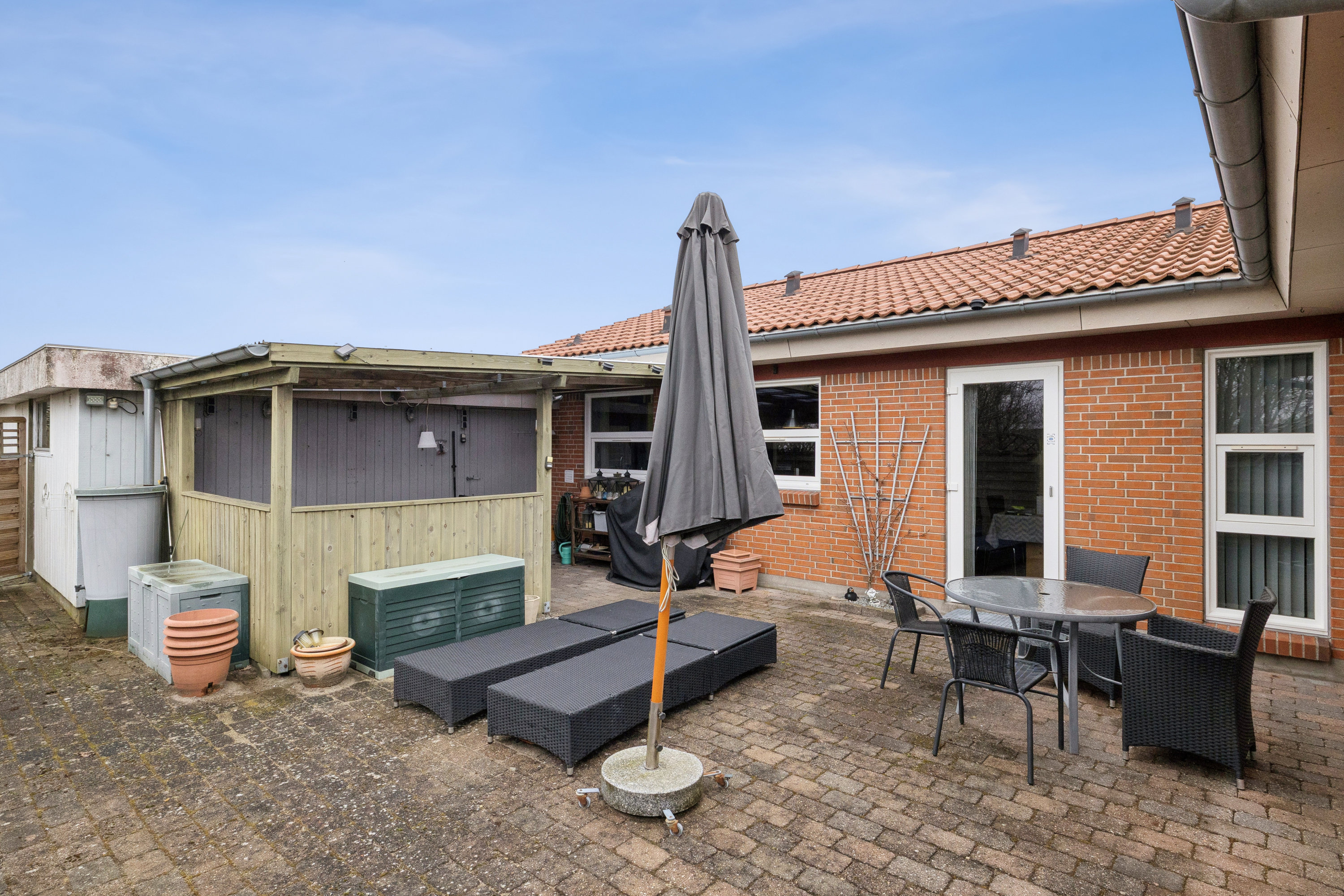 Fremhævet terrasse billede i fuldskærmstilstand. Billede af Fjordparken 53, 9500 Hobro