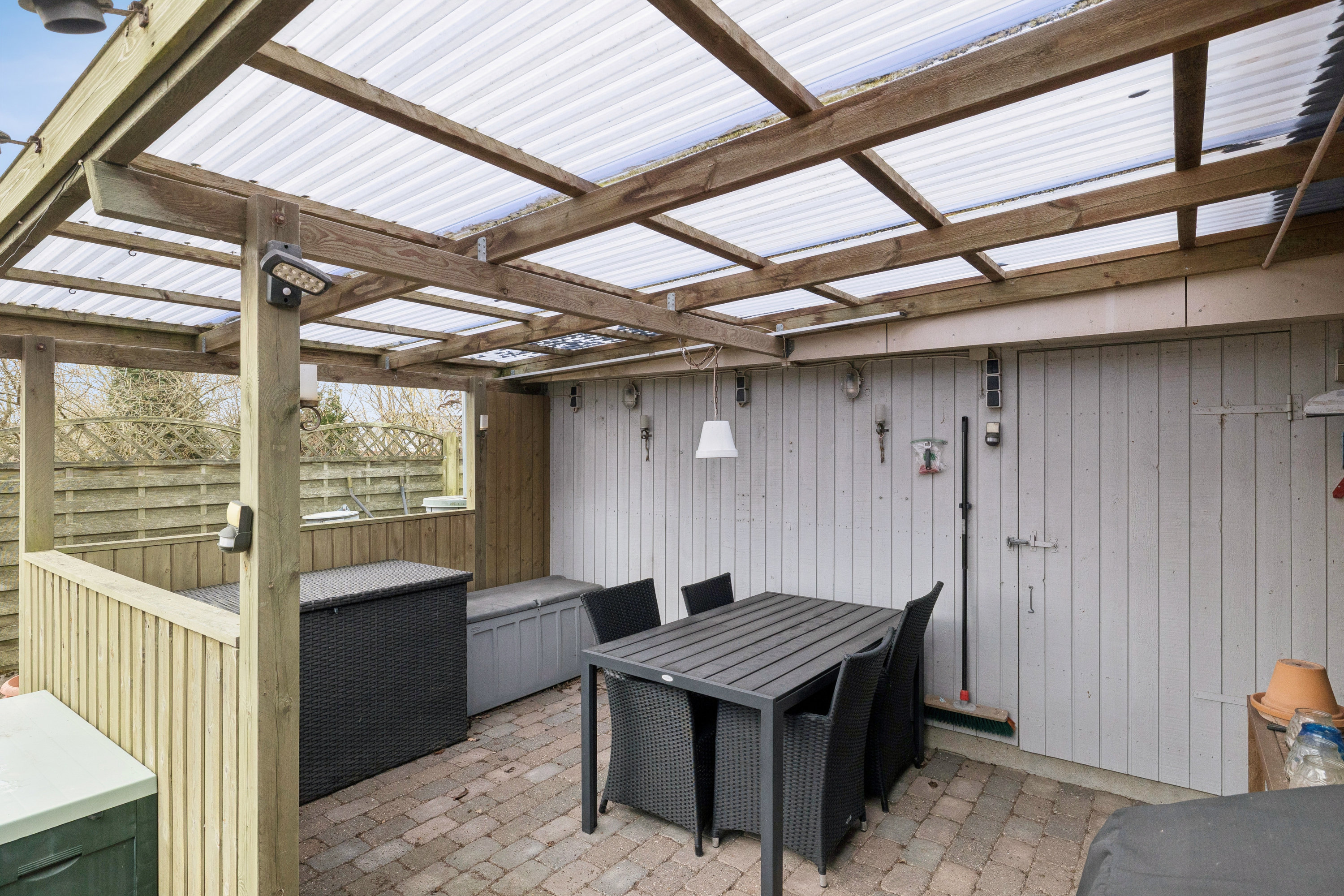 Fremhævet overdækket terrasse billede i fuldskærmstilstand. Billede af Fjordparken 53, 9500 Hobro