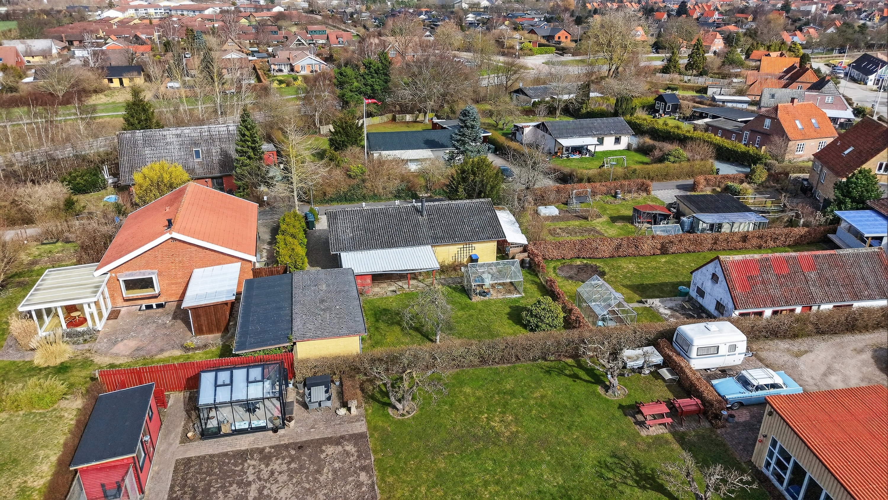 Fremhævet luftfoto billede i fuldskærmstilstand. Billede af Thorshøjvej 3, 4500 Nykøbing Sj