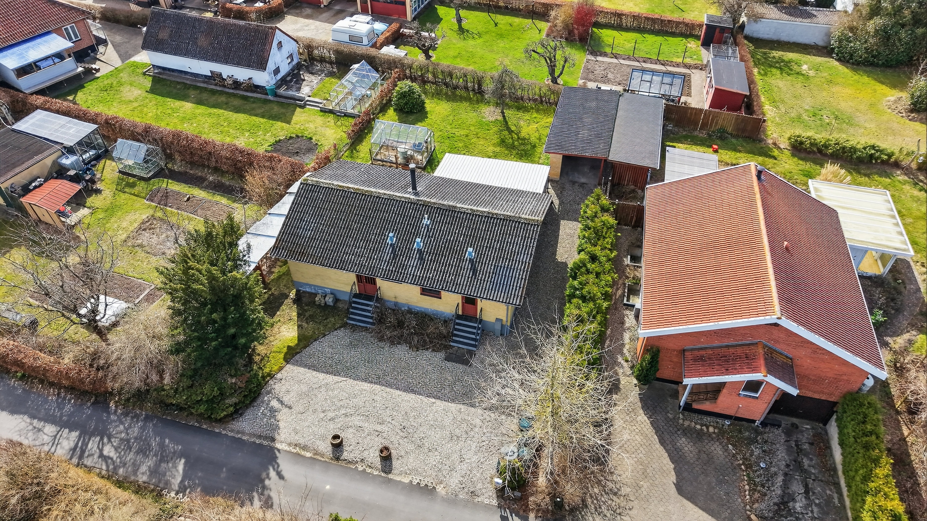 Fremhævet luftfoto billede i fuldskærmstilstand. Billede af Thorshøjvej 3, 4500 Nykøbing Sj