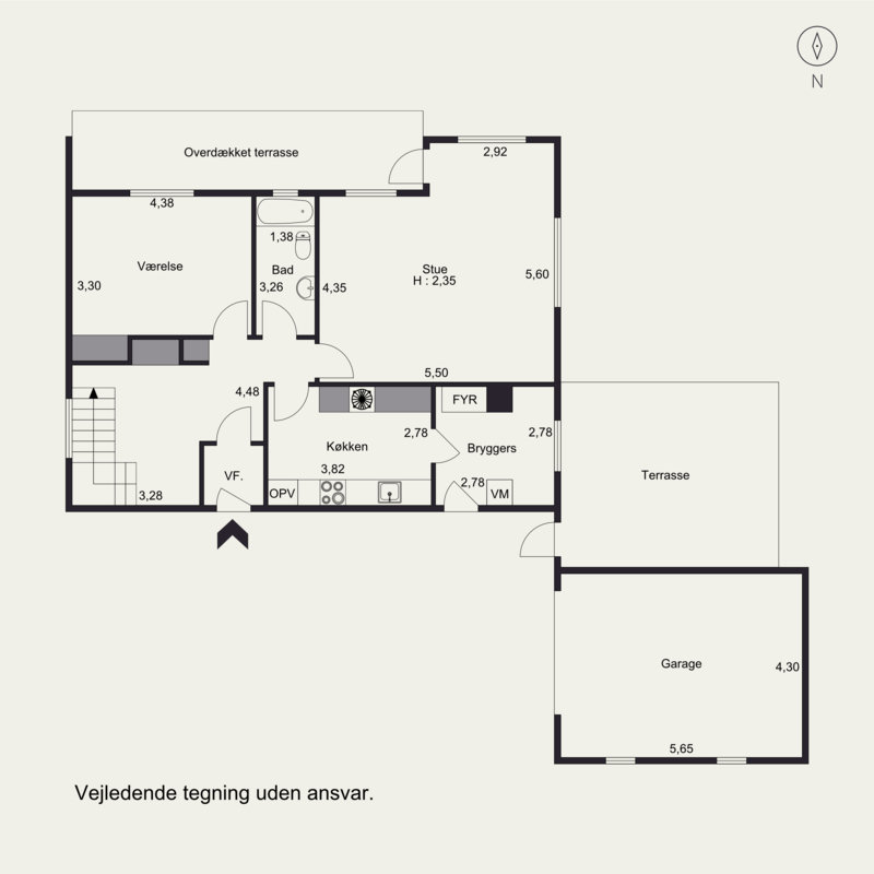 Plantegninger billede af Ladelundvej 102, Malt, 6600 Vejen