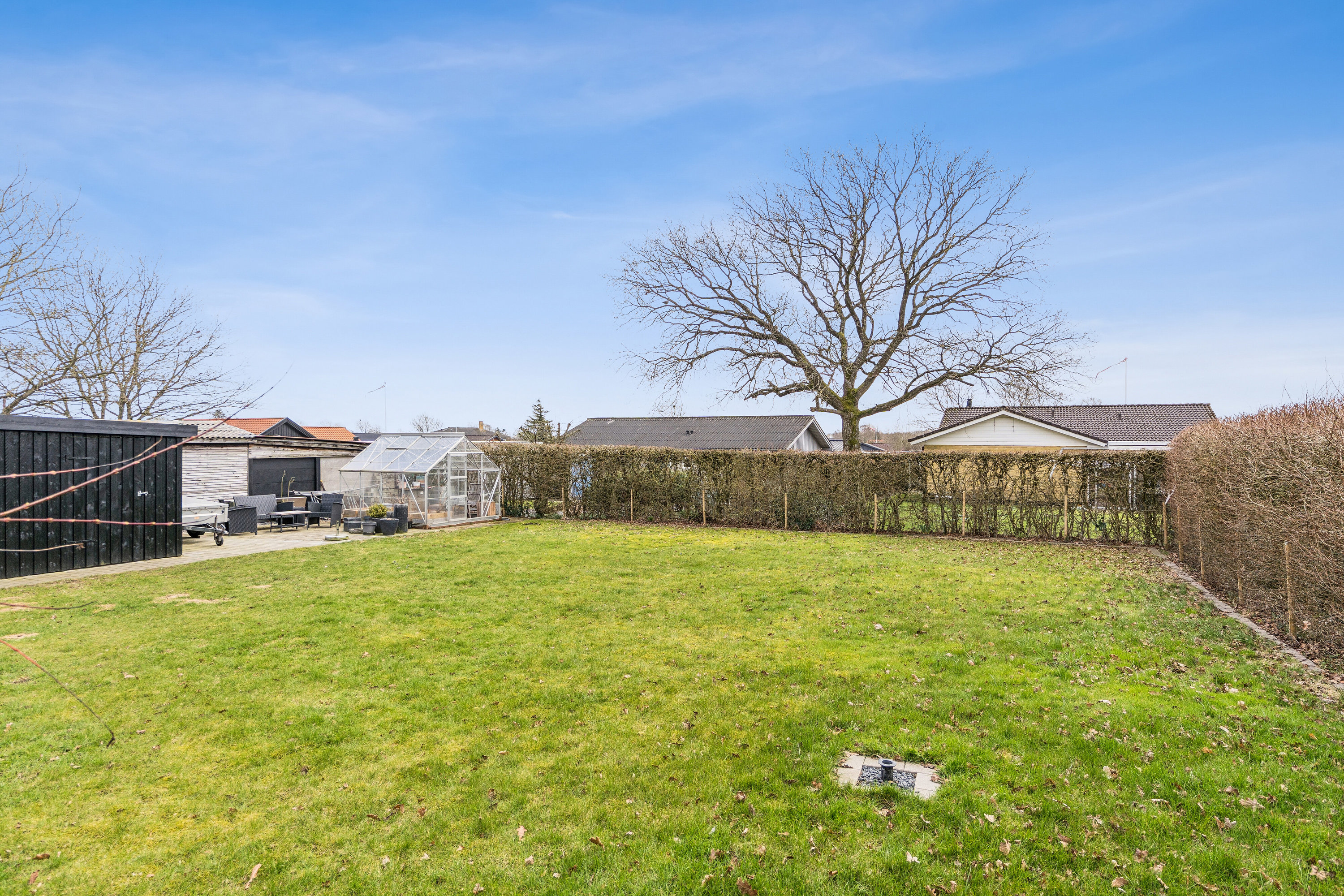 Fremhævet set fra haven billede i fuldskærmstilstand. Billede af Møllegade 66, 7430 Ikast