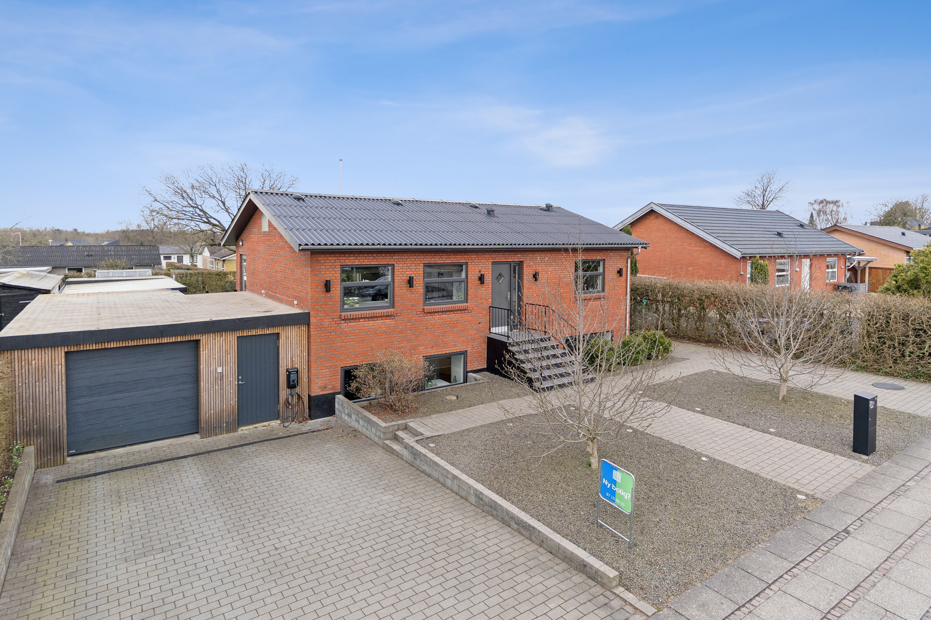 Fremhævet udendørs billede i fuldskærmstilstand. Billede af Møllegade 66, 7430 Ikast