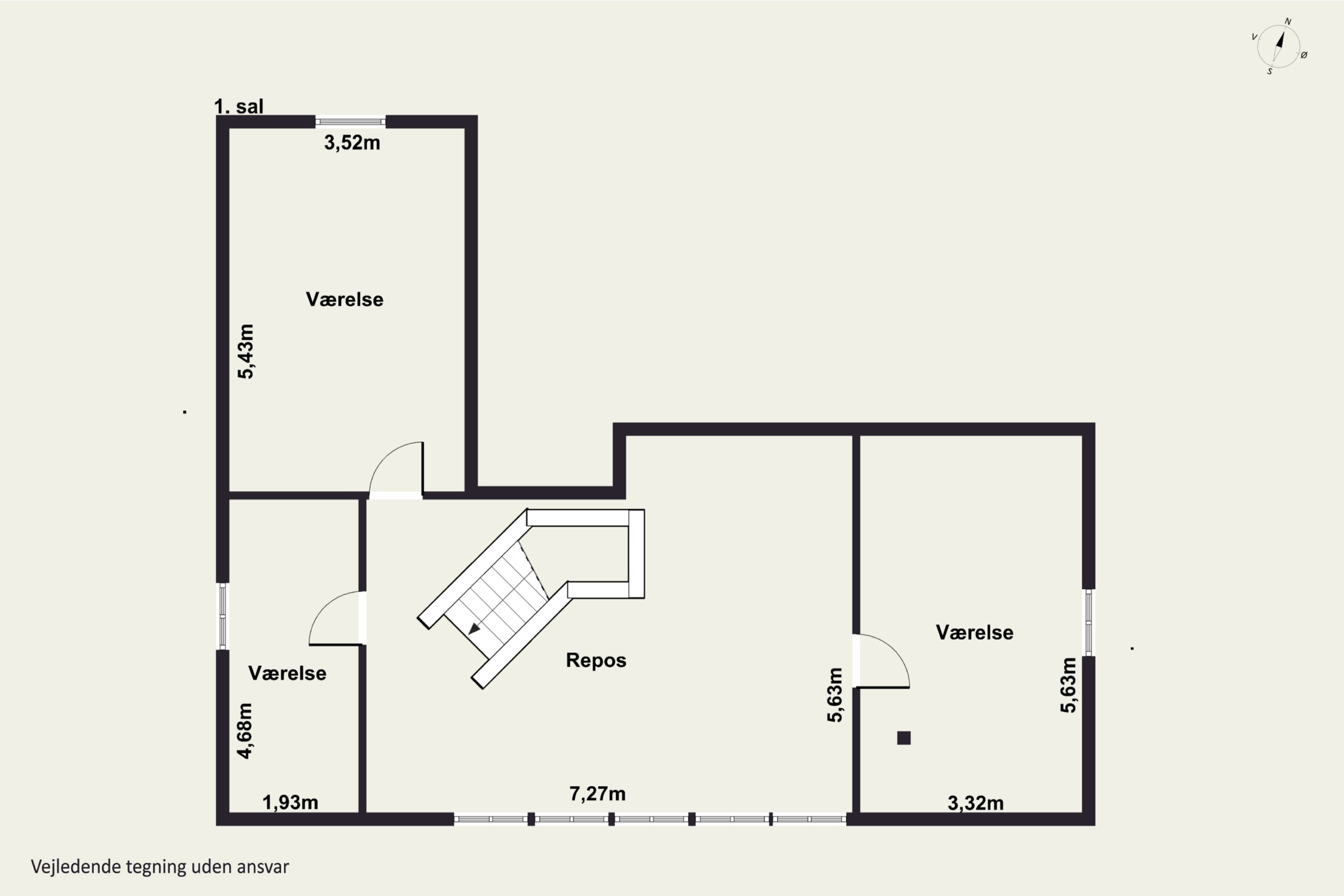 Plantegninger billede af Vesterskovvej 1, Årslev Mark, 5792 Årslev