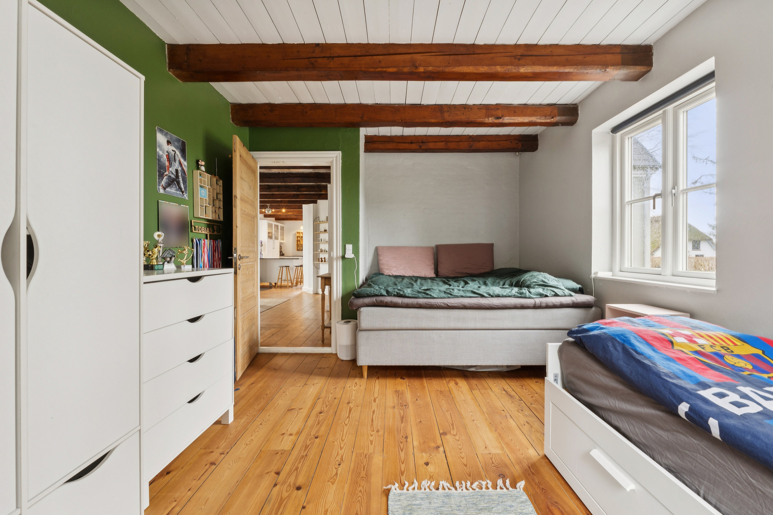 Fremhævet soveværelse billede i fuldskærmstilstand. Billede af Vesterskovvej 1, Årslev Mark, 5792 Årslev