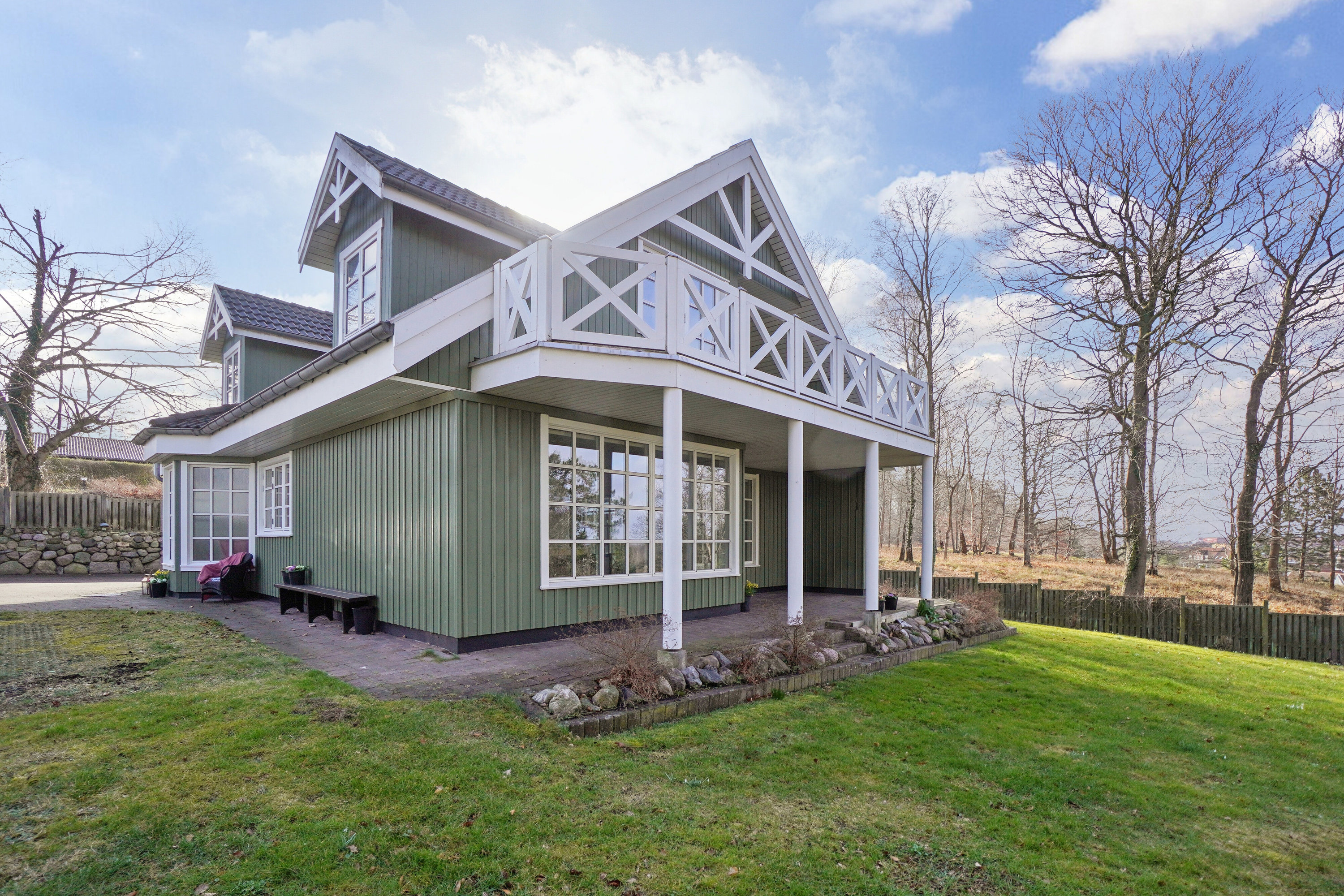 Fremhævet set fra haven billede i fuldskærmstilstand. Billede af Elmevej 7C, Skovbakken, 3300 Frederiksværk