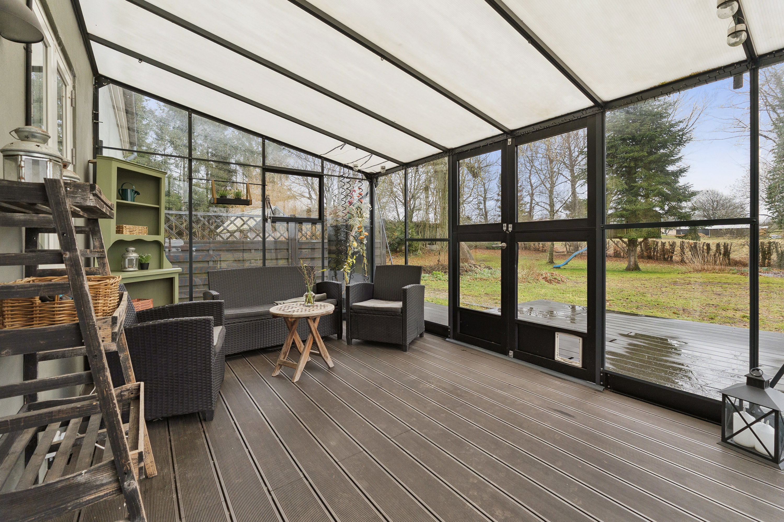 Fremhævet udestue billede i fuldskærmstilstand. Billede af Vesterskovvej 1, Årslev Mark, 5792 Årslev