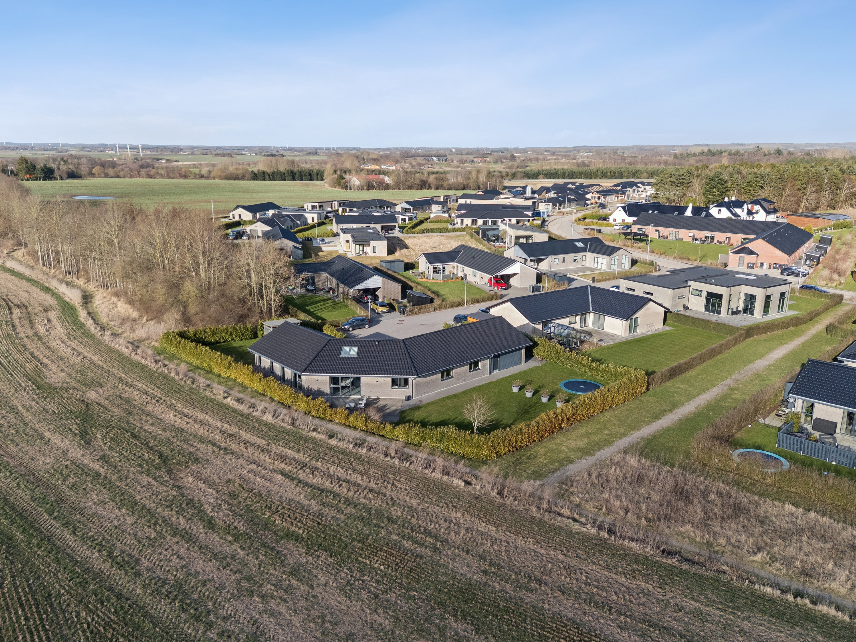 Fremhævet luftfoto billede i fuldskærmstilstand. Billede af Poppelvænget 5, Skovsø, 4200 Slagelse