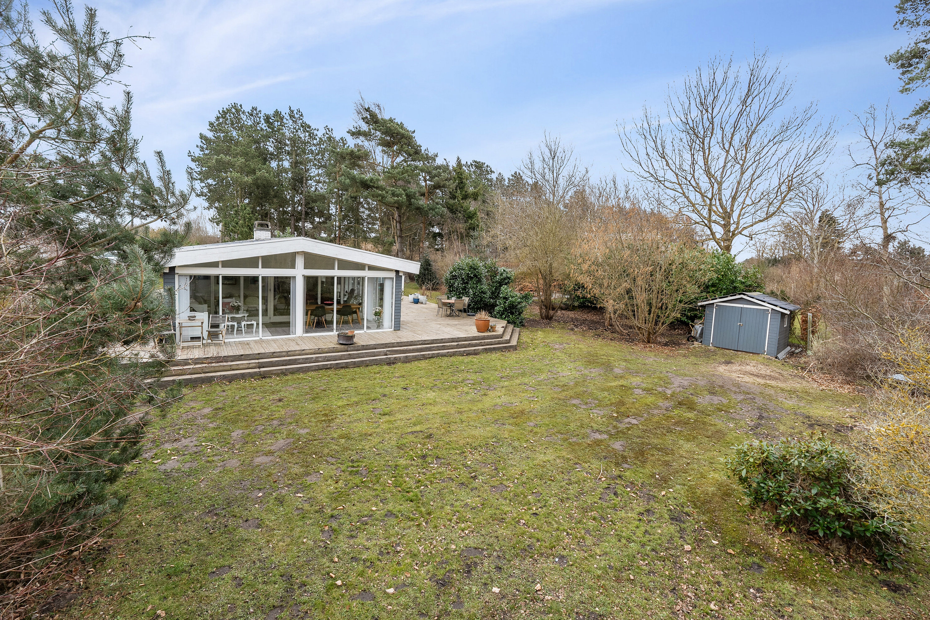 Fremhævet set fra haven billede i fuldskærmstilstand. Billede af Hejrevej 24, 4760 Vordingborg