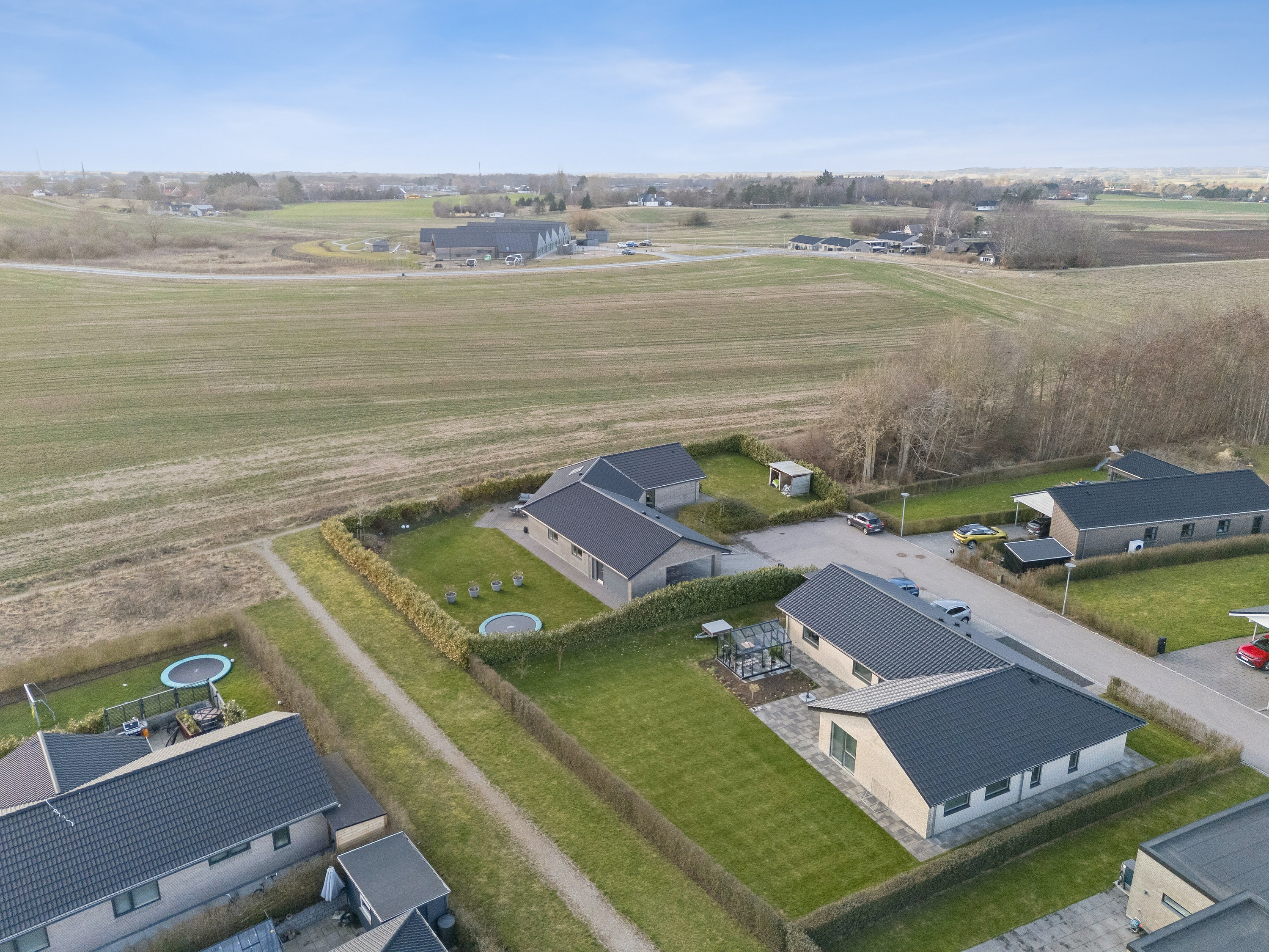 Fremhævet luftfoto billede i fuldskærmstilstand. Billede af Poppelvænget 5, Skovsø, 4200 Slagelse