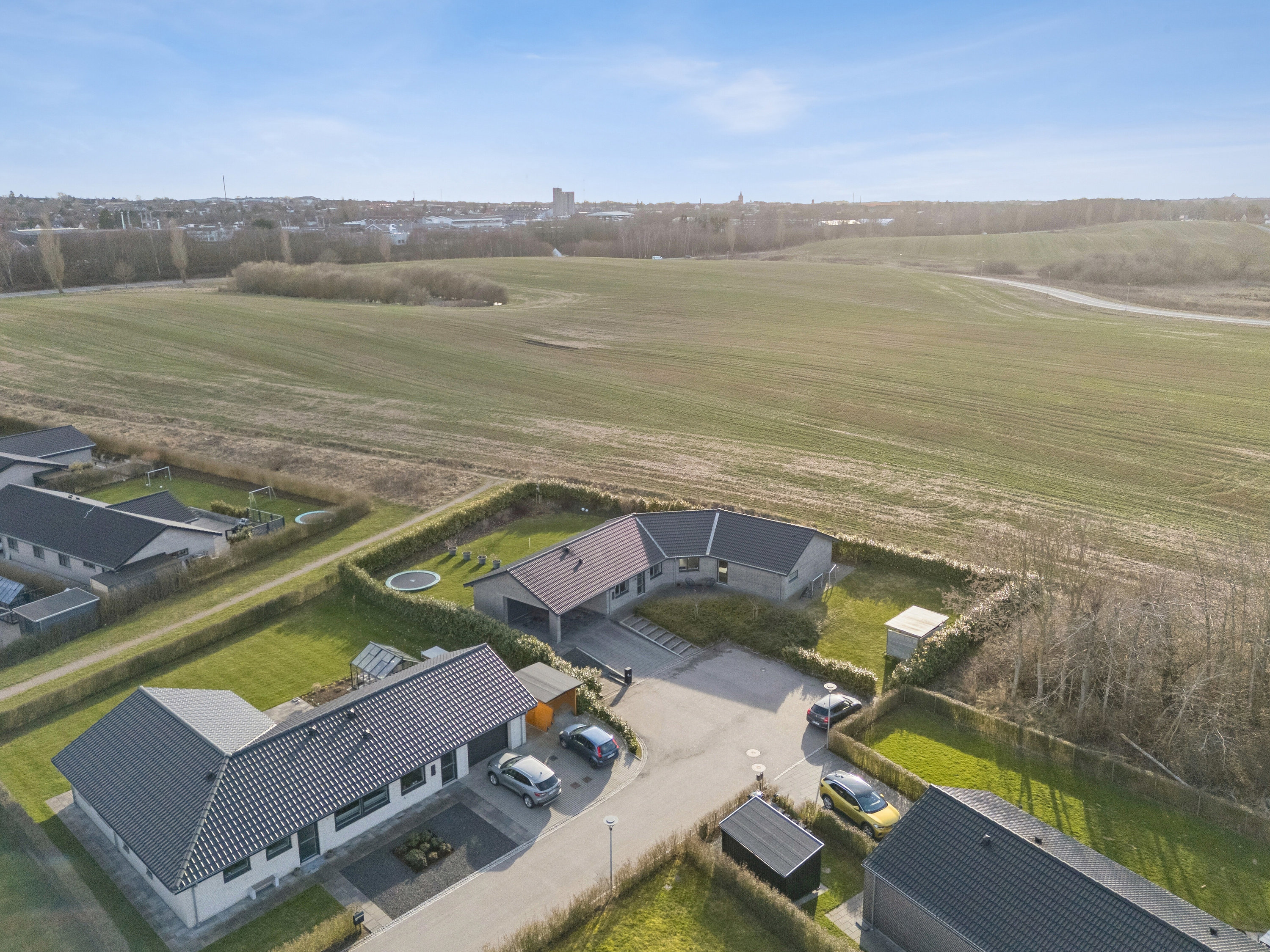 Fremhævet luftfoto billede i fuldskærmstilstand. Billede af Poppelvænget 5, Skovsø, 4200 Slagelse
