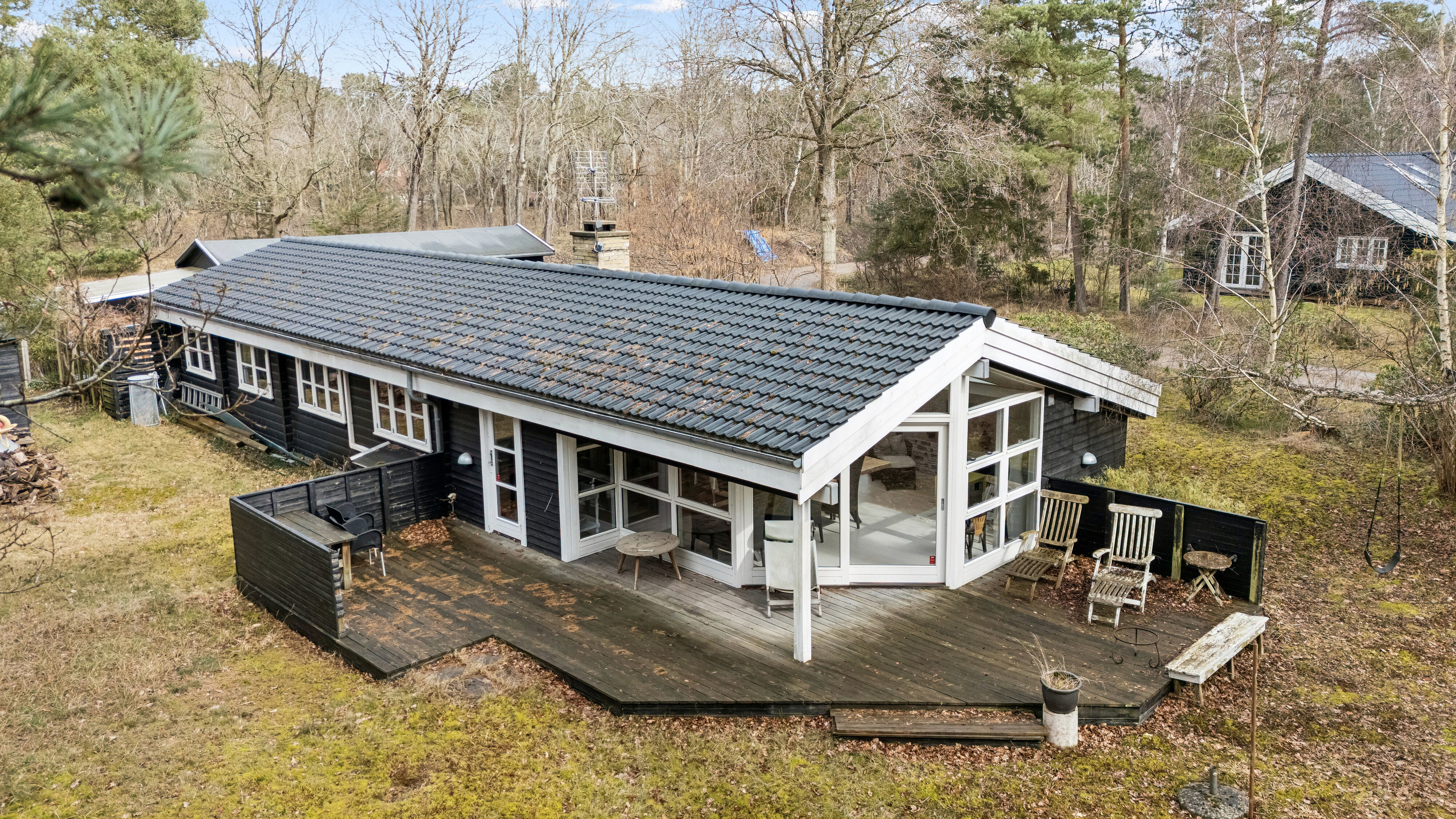 Fremhævet set fra haven billede i fuldskærmstilstand. Billede af Kanalvej 3, Bjerge Sydstrand, 4480 Store Fuglede