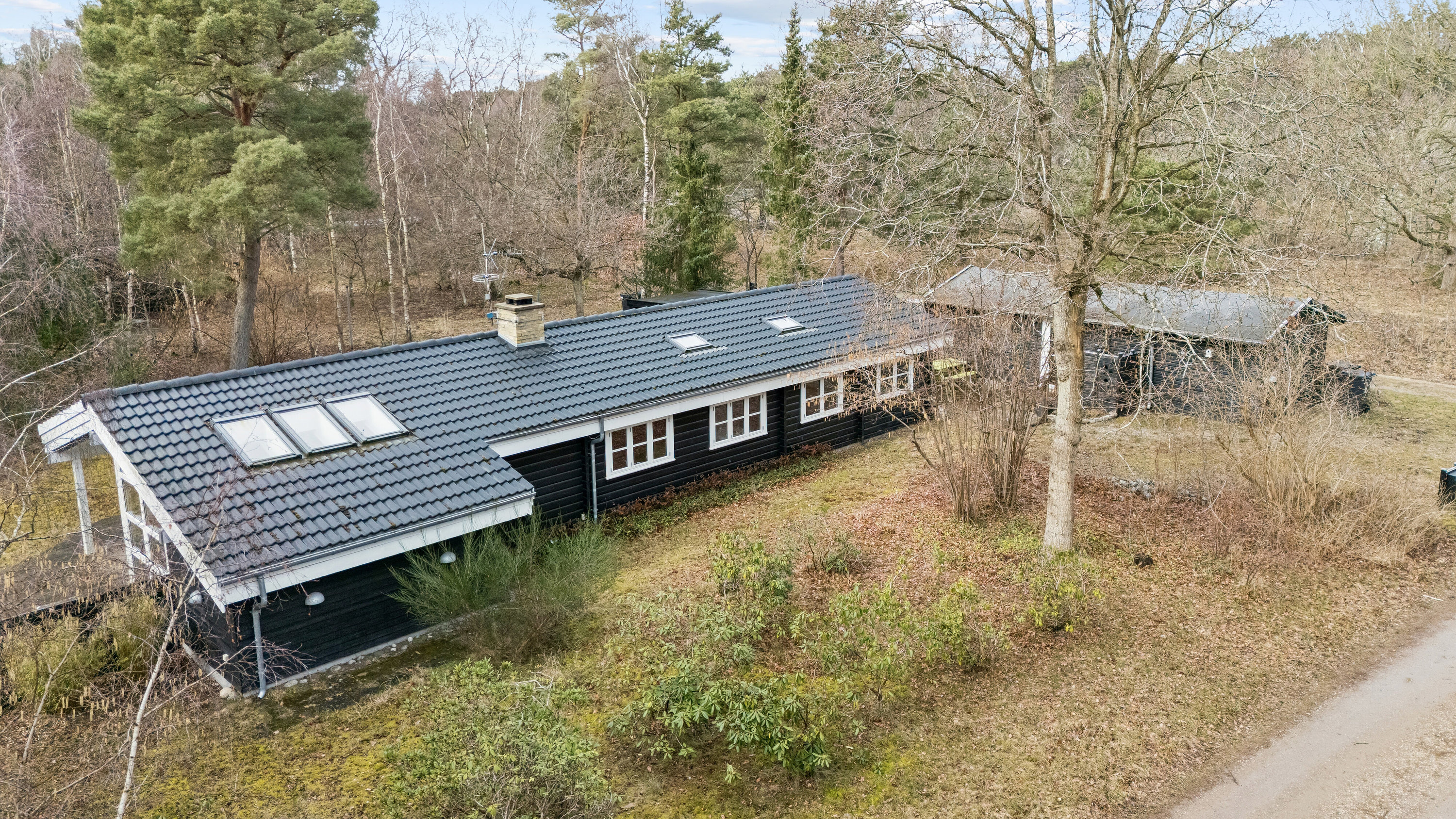 Fremhævet set fra haven billede i fuldskærmstilstand. Billede af Kanalvej 3, Bjerge Sydstrand, 4480 Store Fuglede