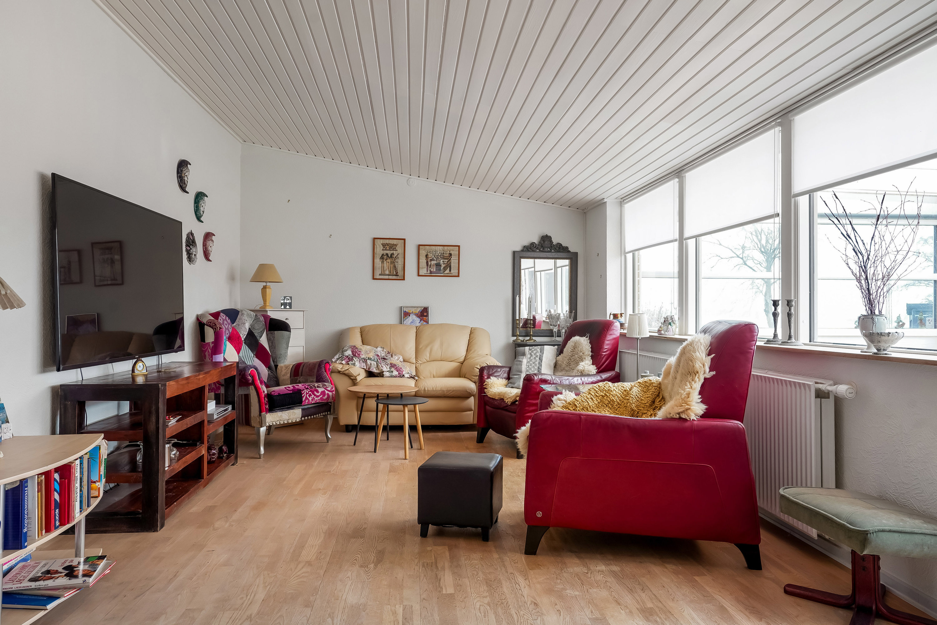 Fremhævet stue billede i fuldskærmstilstand. Billede af Toften 157, 5330 Munkebo