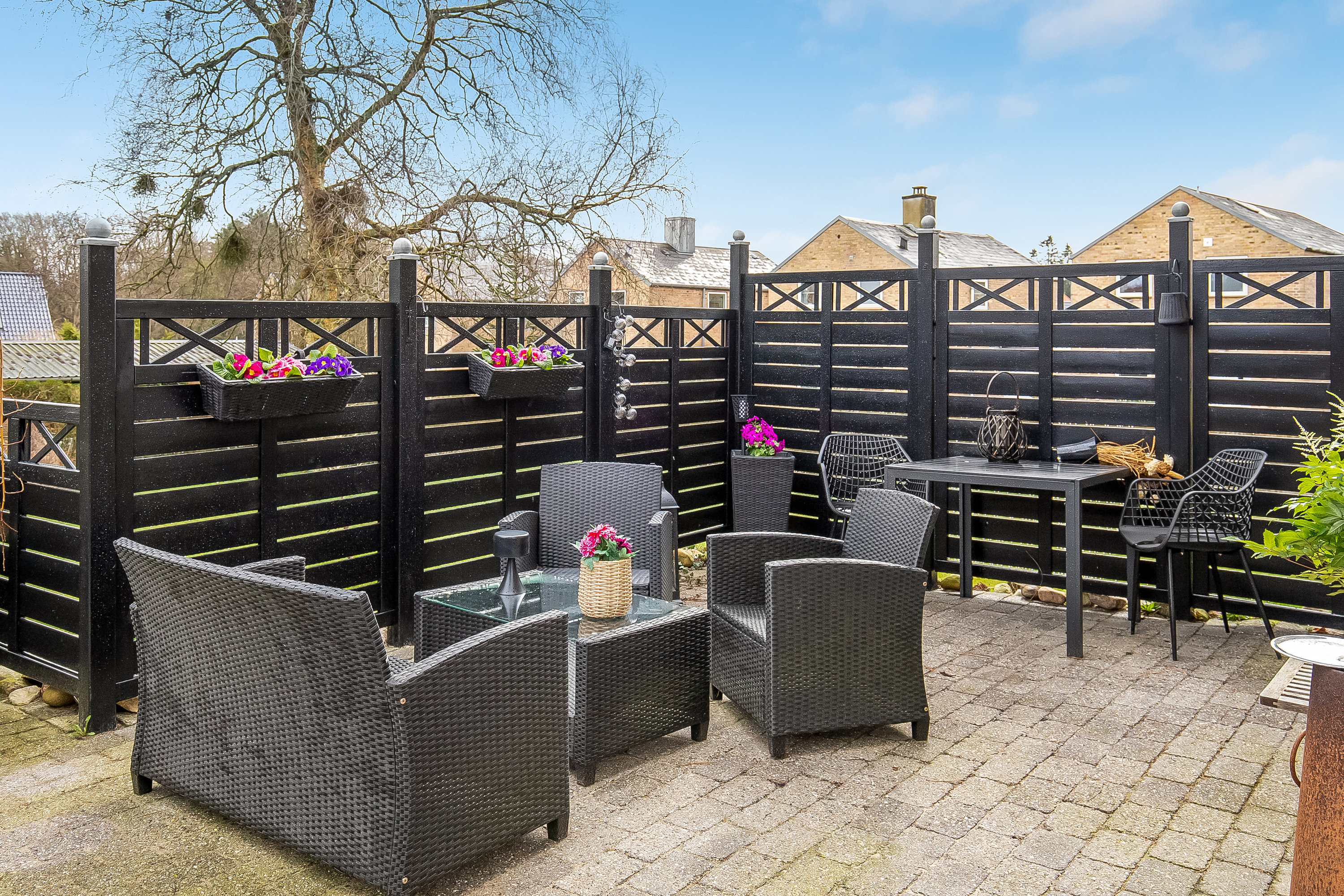 Fremhævet terrasse billede i fuldskærmstilstand. Billede af Magnoliavej 4, Søndermarken, 7100 Vejle