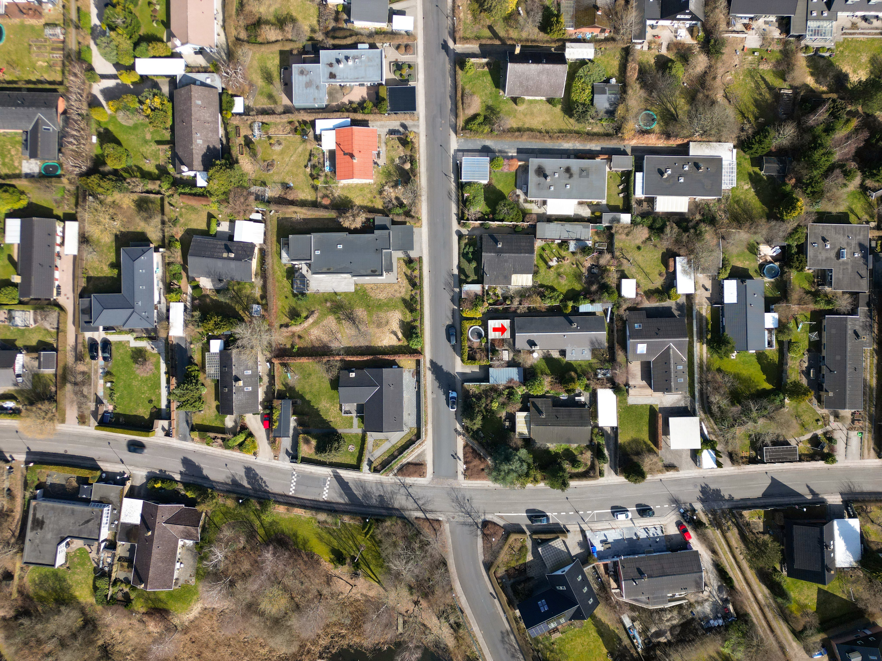 Fremhævet luftfoto billede i fuldskærmstilstand. Billede af Dyndsagervej 4, 2750 Ballerup
