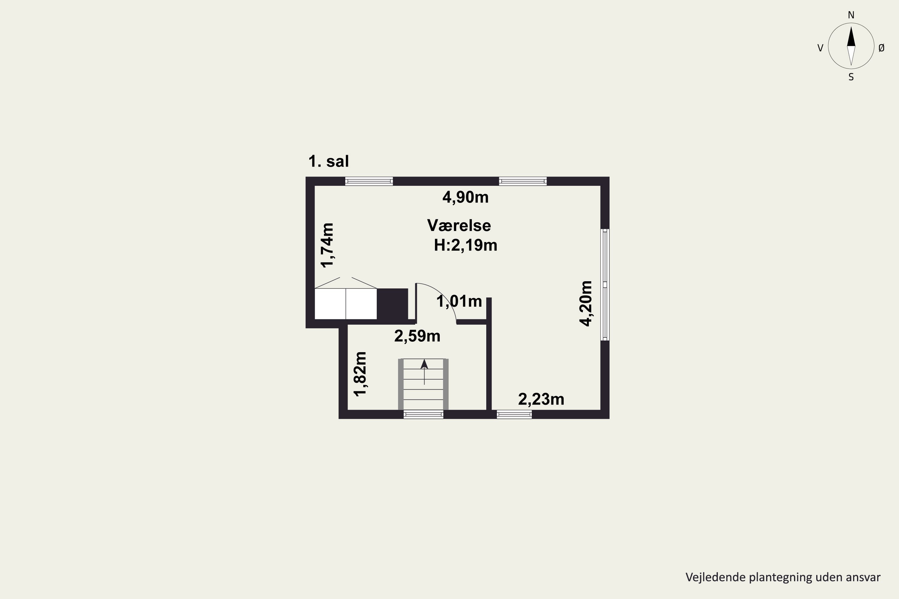 Plantegninger billede af Asgårdsvej 19, 1., 1811 Frederiksberg C