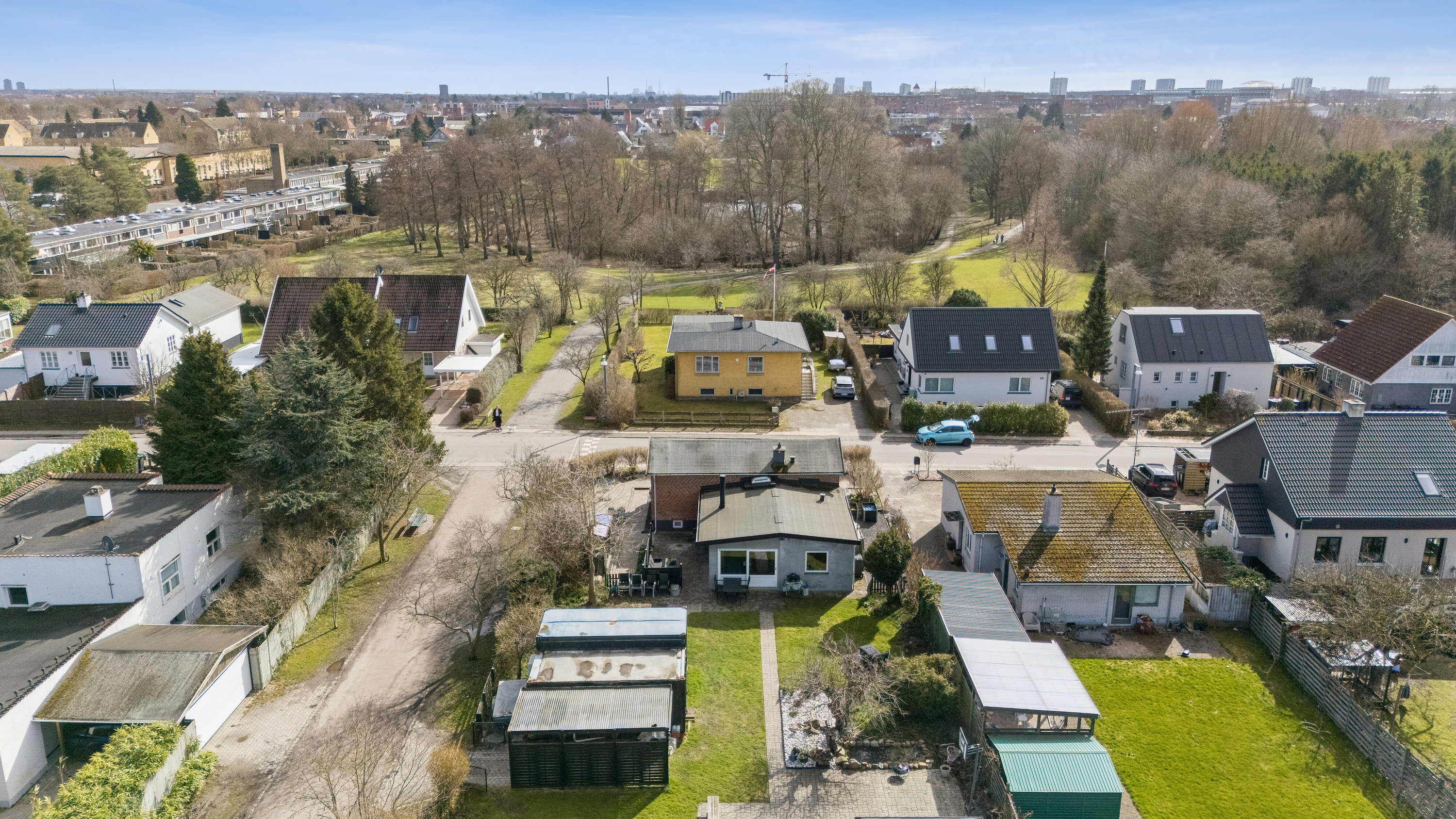 Fremhævet luftfoto billede i fuldskærmstilstand. Billede af Nørregårdsvej 32, 2610 Rødovre