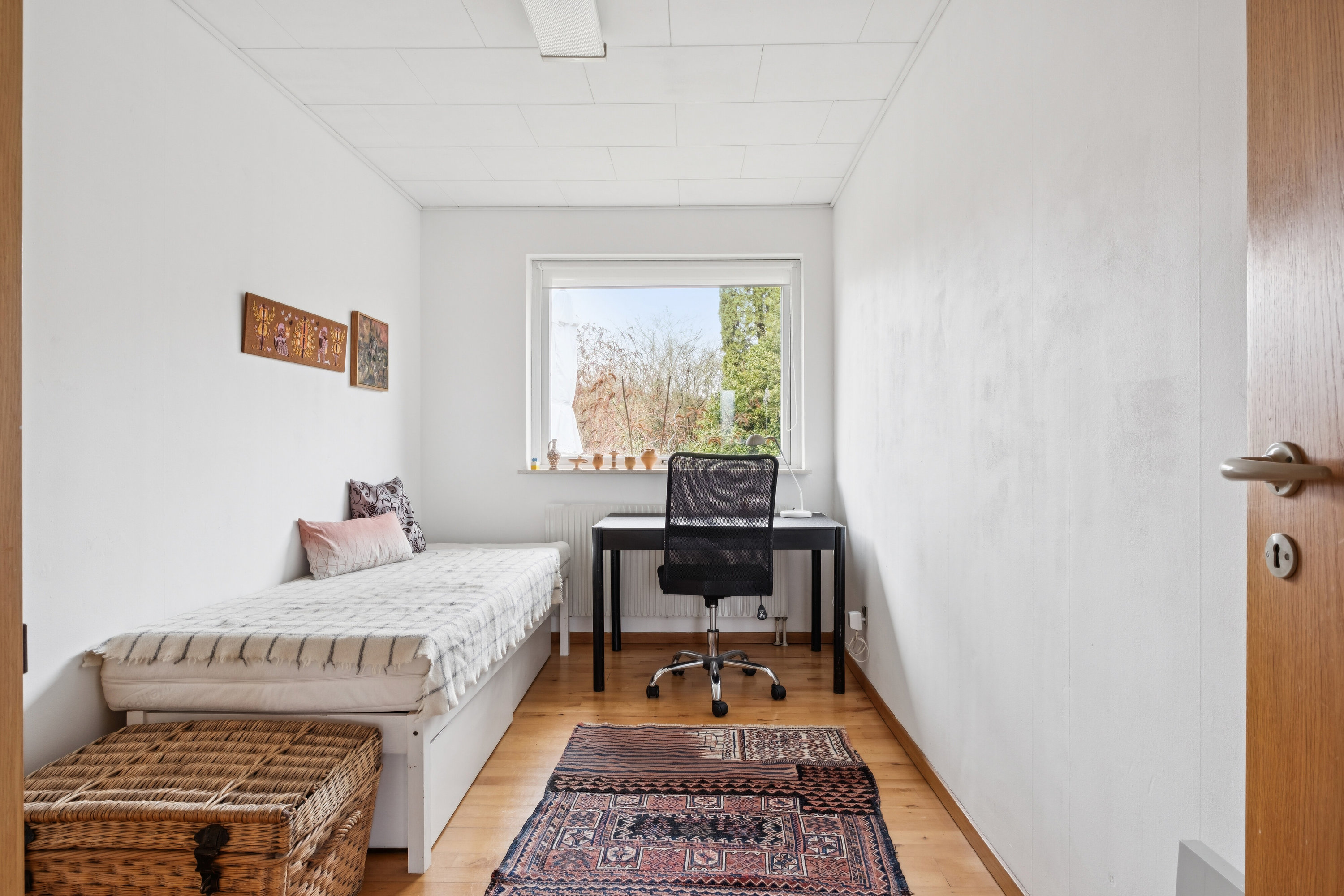 Fremhævet soveværelse billede i fuldskærmstilstand. Billede af Hybenvej 2, 4690 Haslev