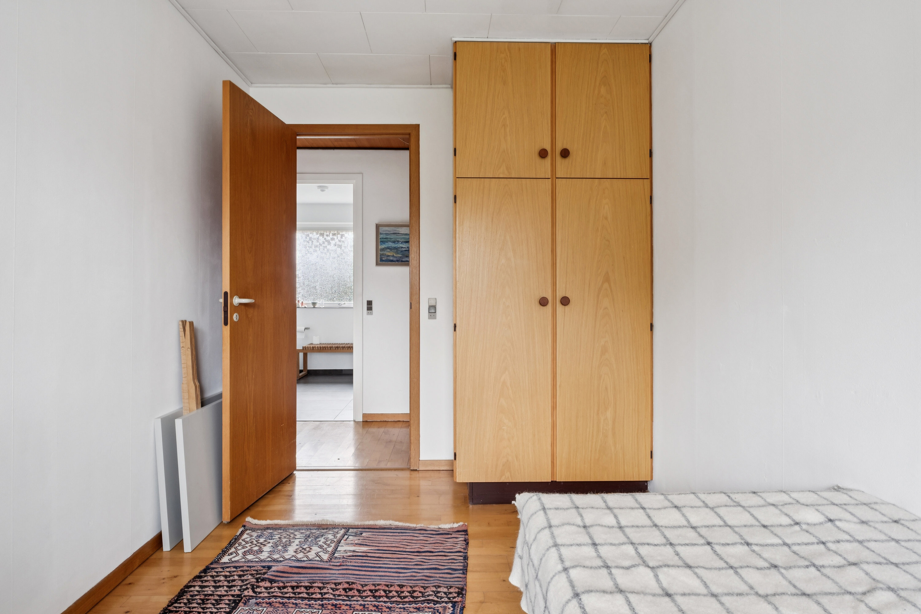 Fremhævet soveværelse billede i fuldskærmstilstand. Billede af Hybenvej 2, 4690 Haslev