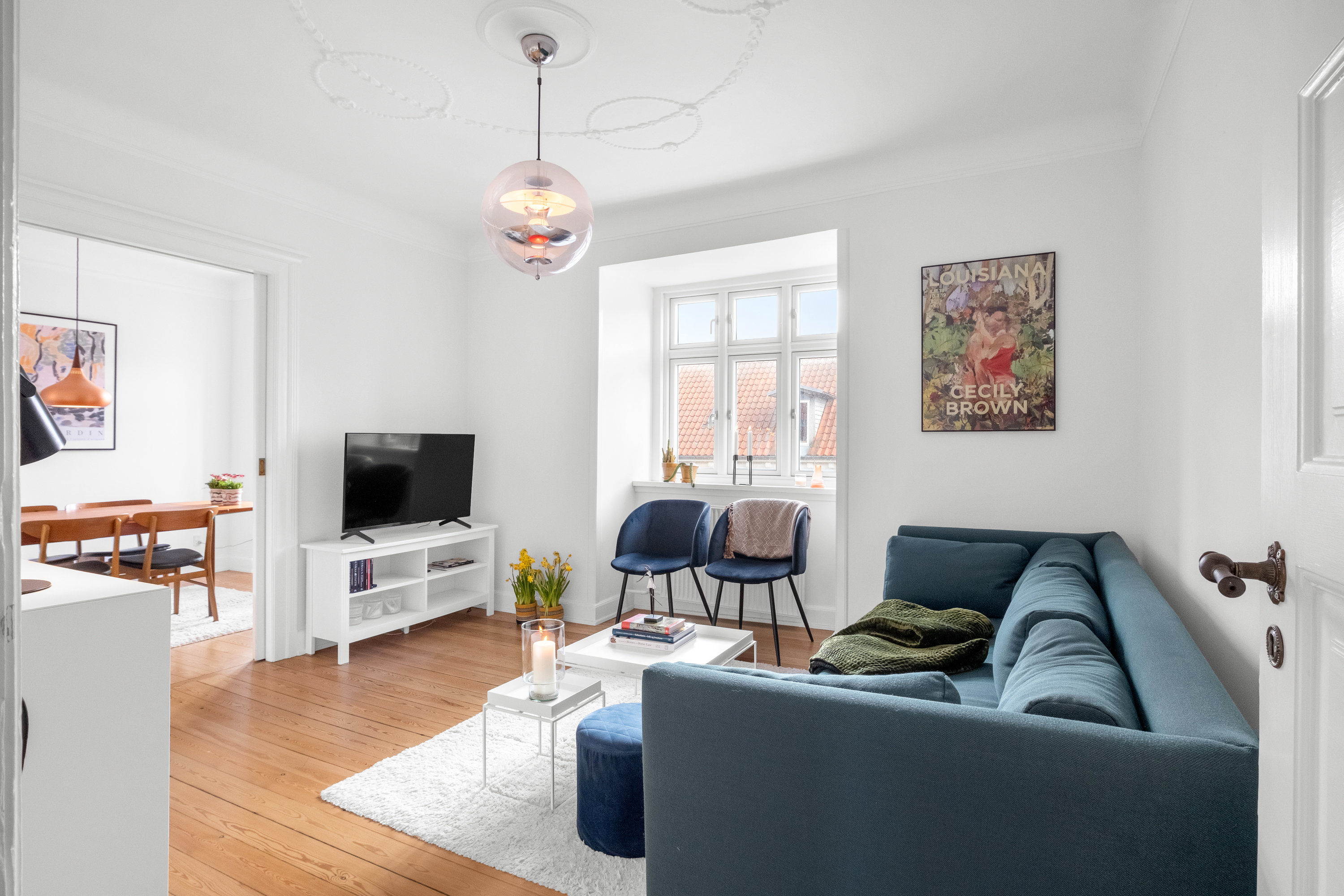 Fremhævet stue billede i fuldskærmstilstand. Billede af Jerichausgade 15, 4. th., 8000 Aarhus C