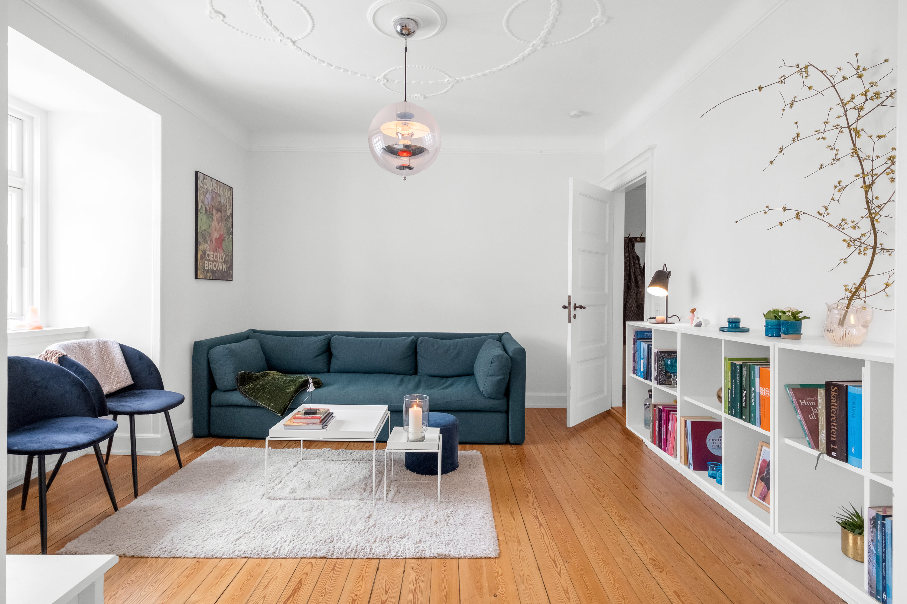 Fremhævet stue billede i fuldskærmstilstand. Billede af Jerichausgade 15, 4. th., 8000 Aarhus C