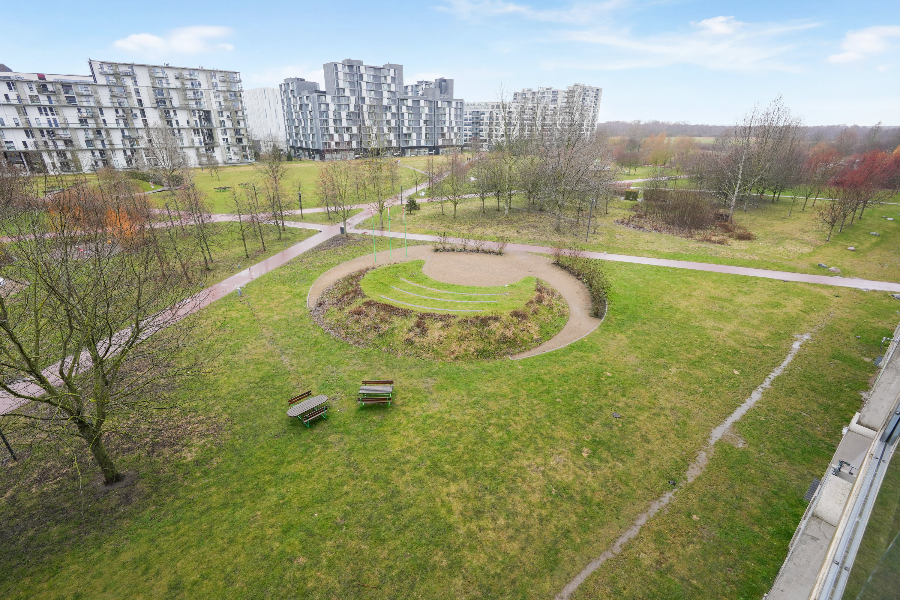 Fremhævet luftfoto billede i fuldskærmstilstand. Billede af C.F. Møllers Allé 62, 4. tv., 2300 København S