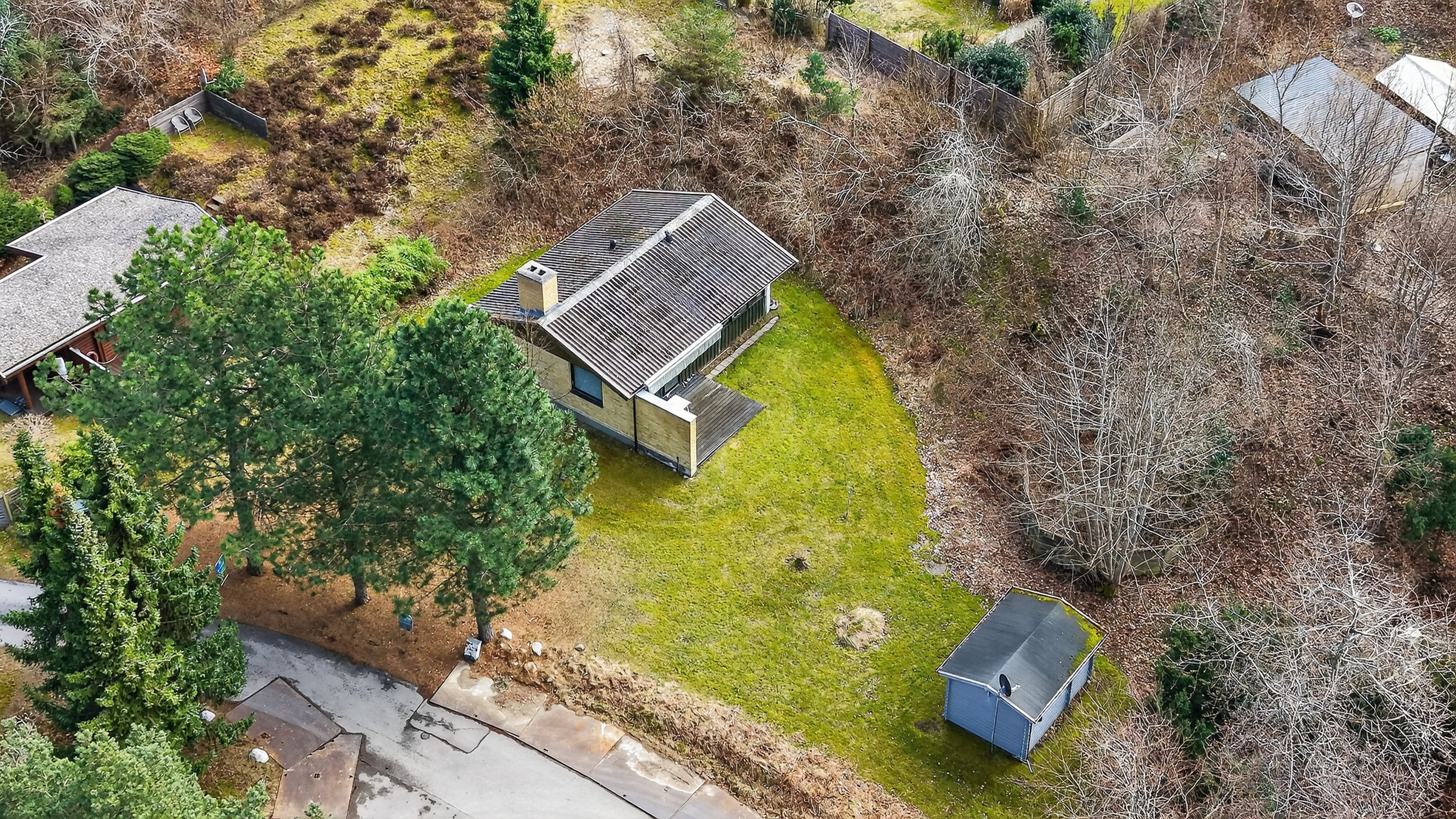 Fremhævet luftfoto billede i fuldskærmstilstand. Billede af Skærbyvangen 34, 4500 Nykøbing Sj