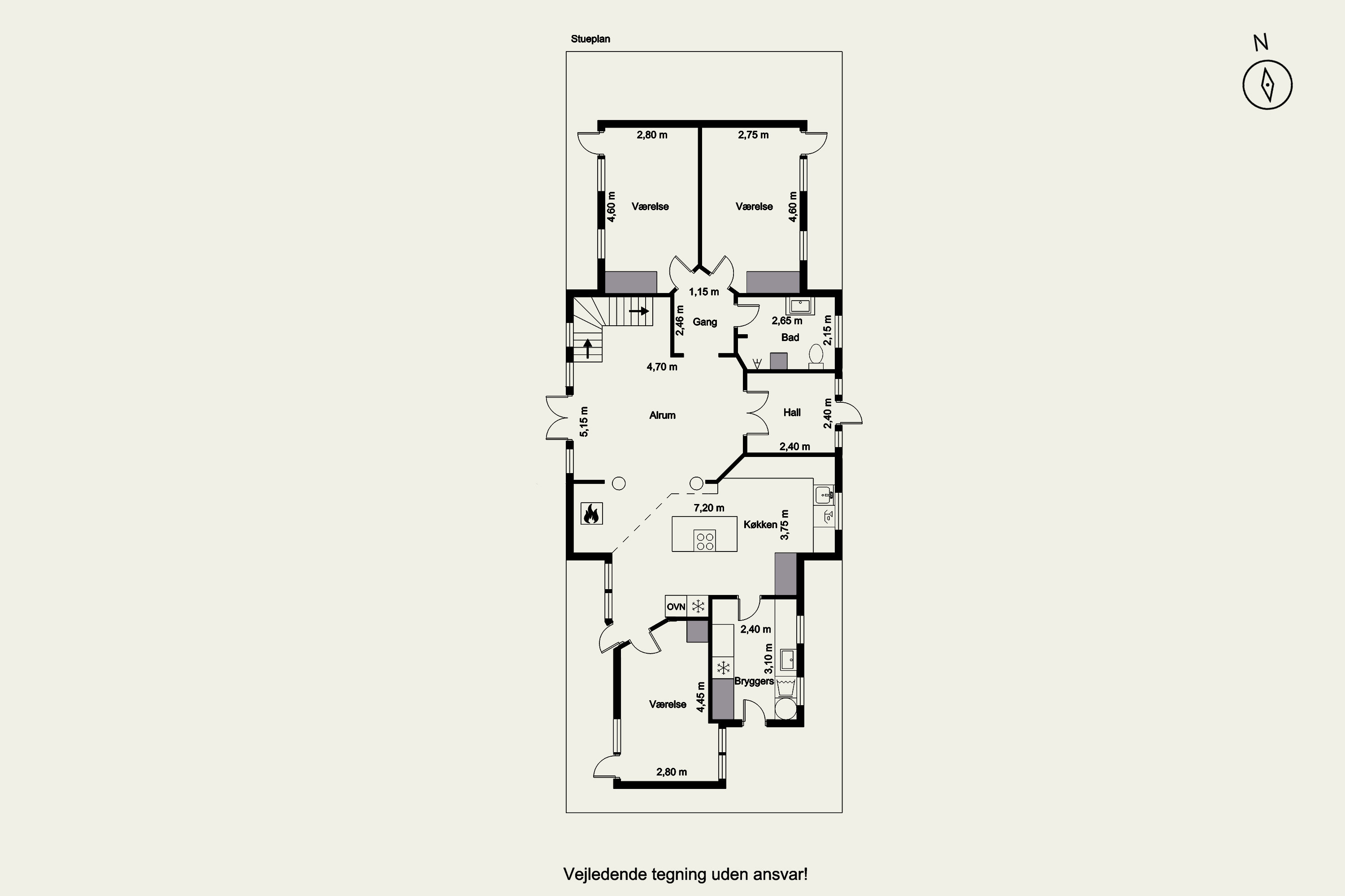 Plantegninger billede af Vindelevvej 8, Bjert, 7830 Vinderup