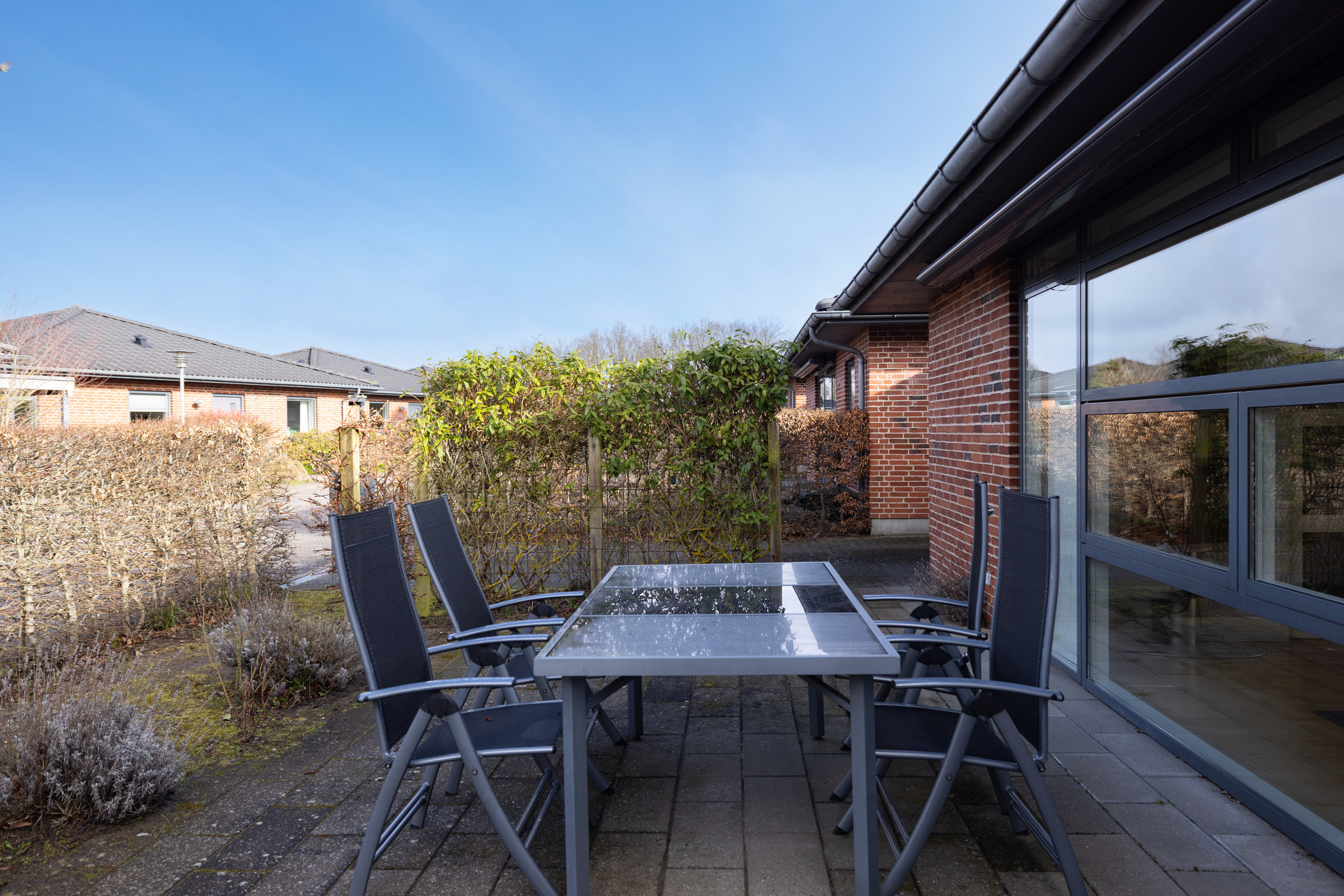 Fremhævet terrasse billede i fuldskærmstilstand. Billede af Søkjærvej 17, Stavtrup, 8260 Viby J