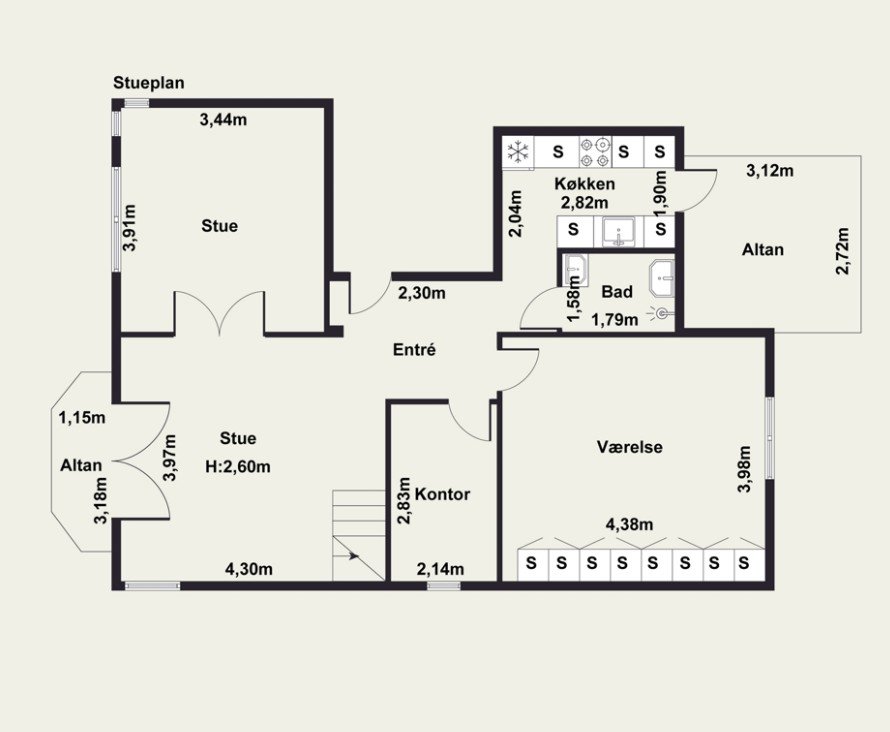 Plantegninger billede af Asgårdsvej 19, 1., 1811 Frederiksberg C