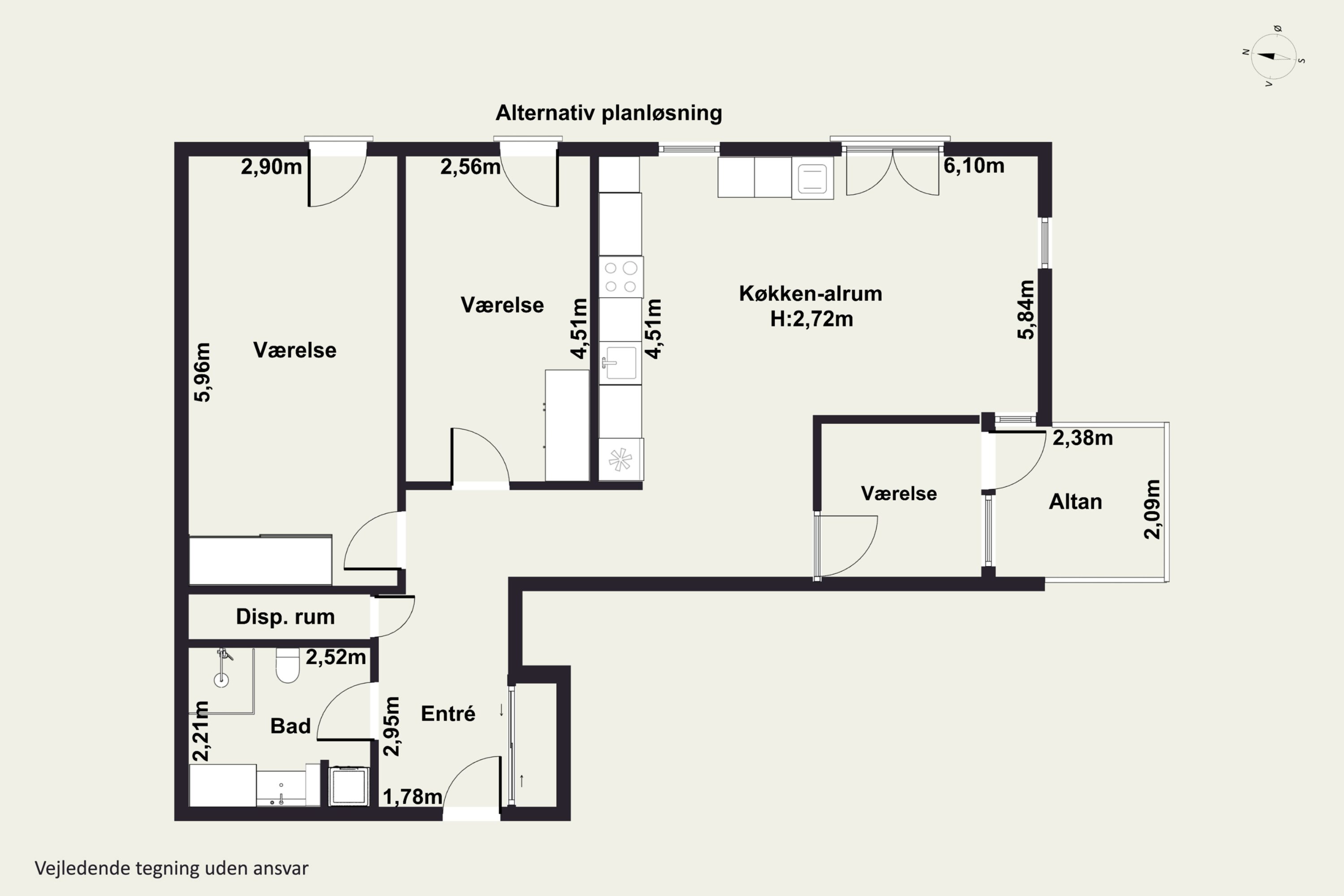 Plantegninger billede af Amager Strandvej 58F, 3. 2., 2300 København S