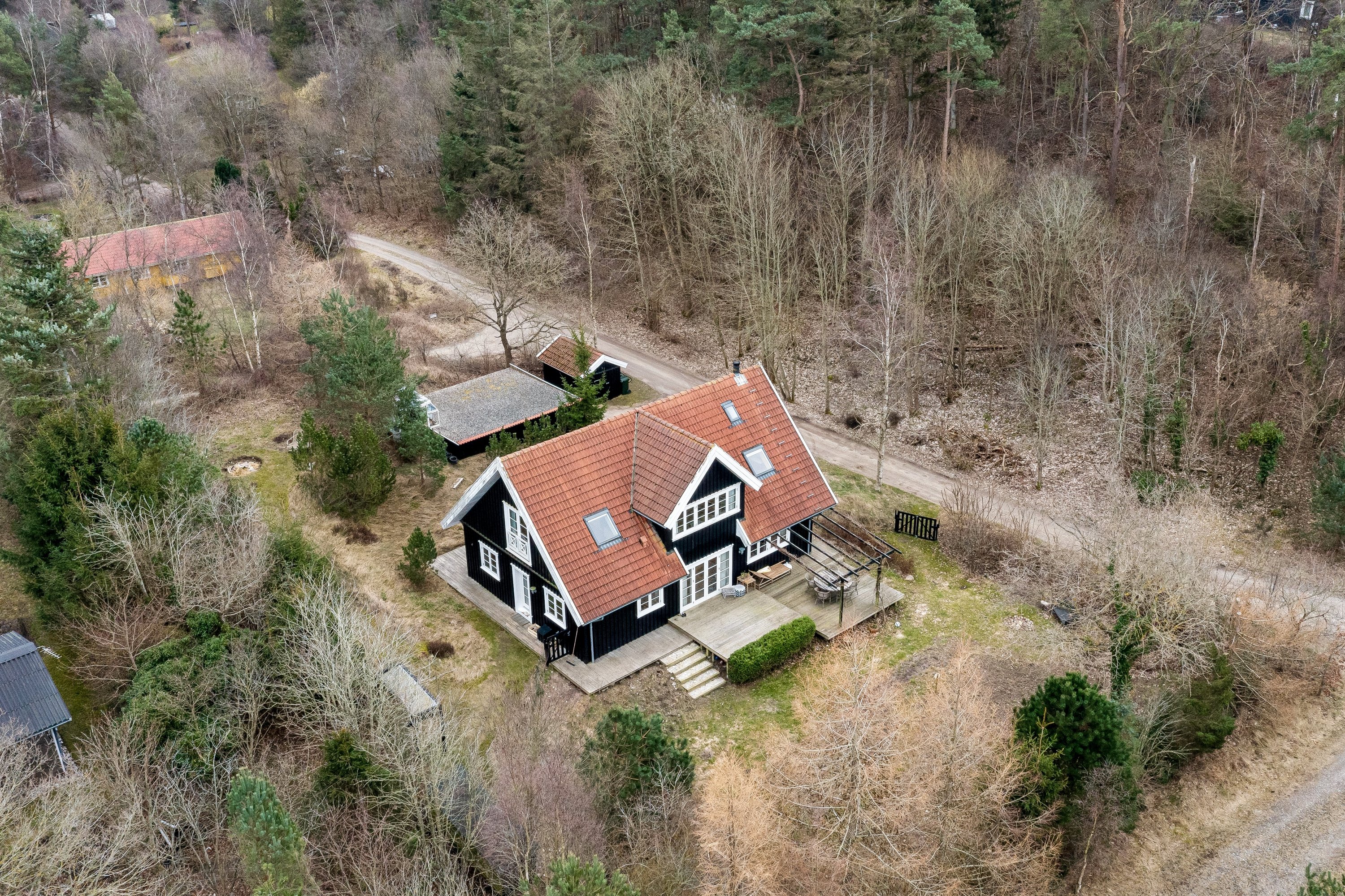 Fremhævet luftfoto billede i fuldskærmstilstand. Billede af Vegavej 22, Dråby, 8400 Ebeltoft