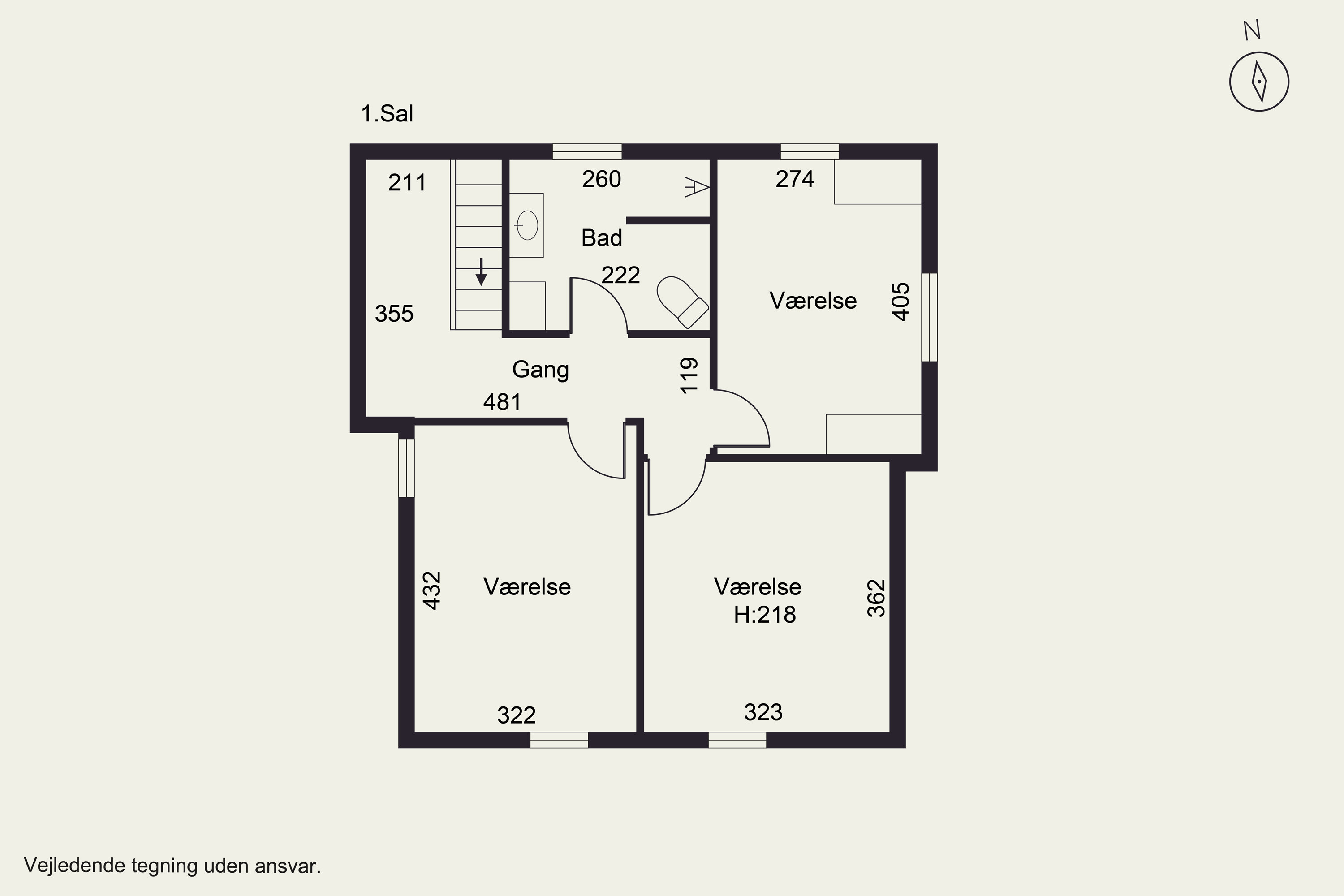 Plantegninger billede af Anbækvej 22, 8450 Hammel