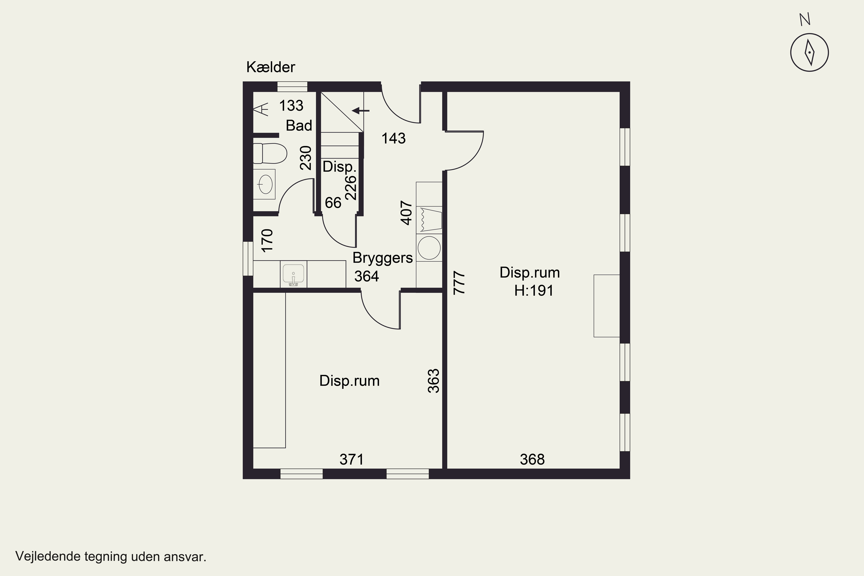 Plantegninger billede af Anbækvej 22, 8450 Hammel