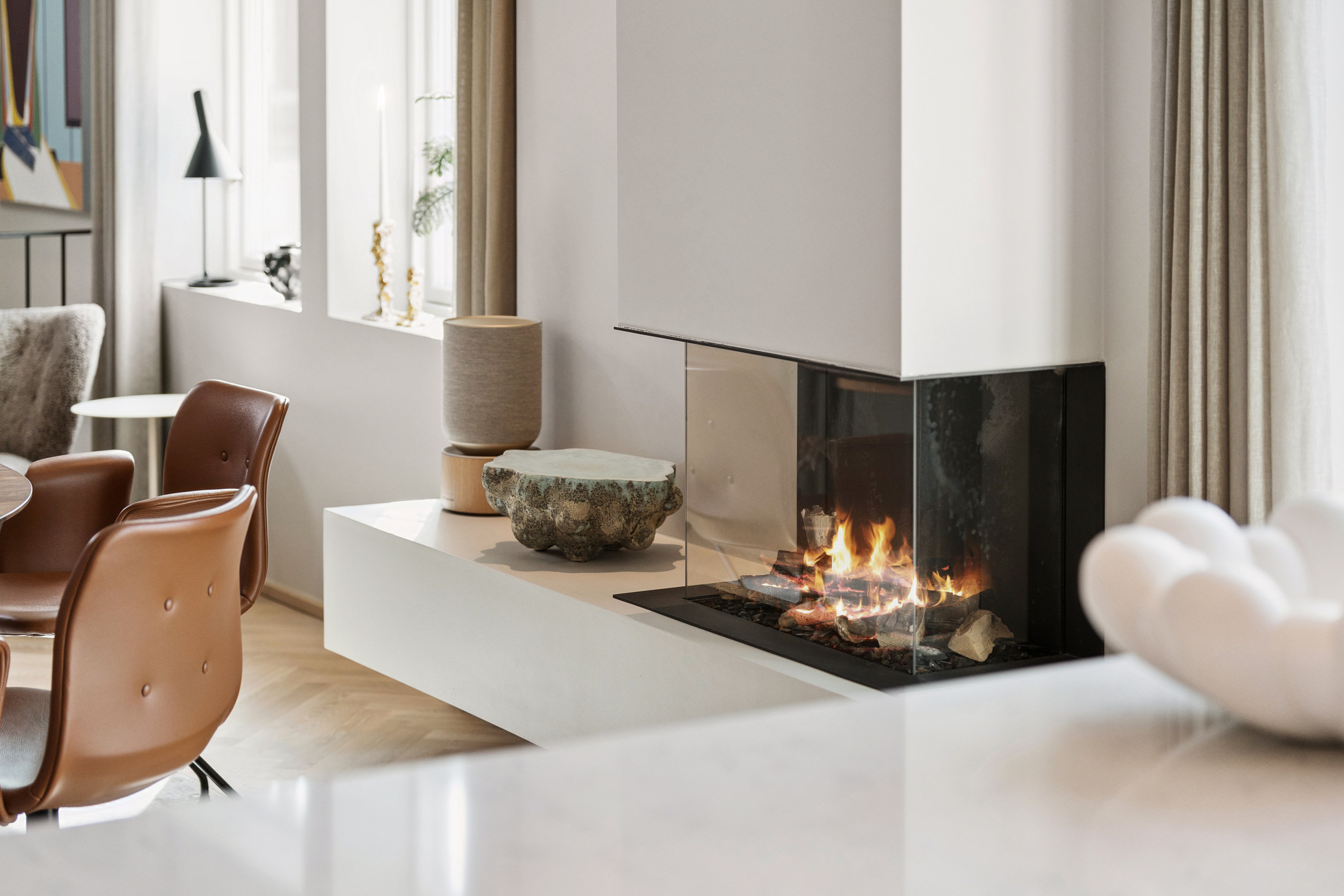 Fremhævet stue billede i fuldskærmstilstand. Billede af Anne Maries Vej 14, 1., 9000 Aalborg