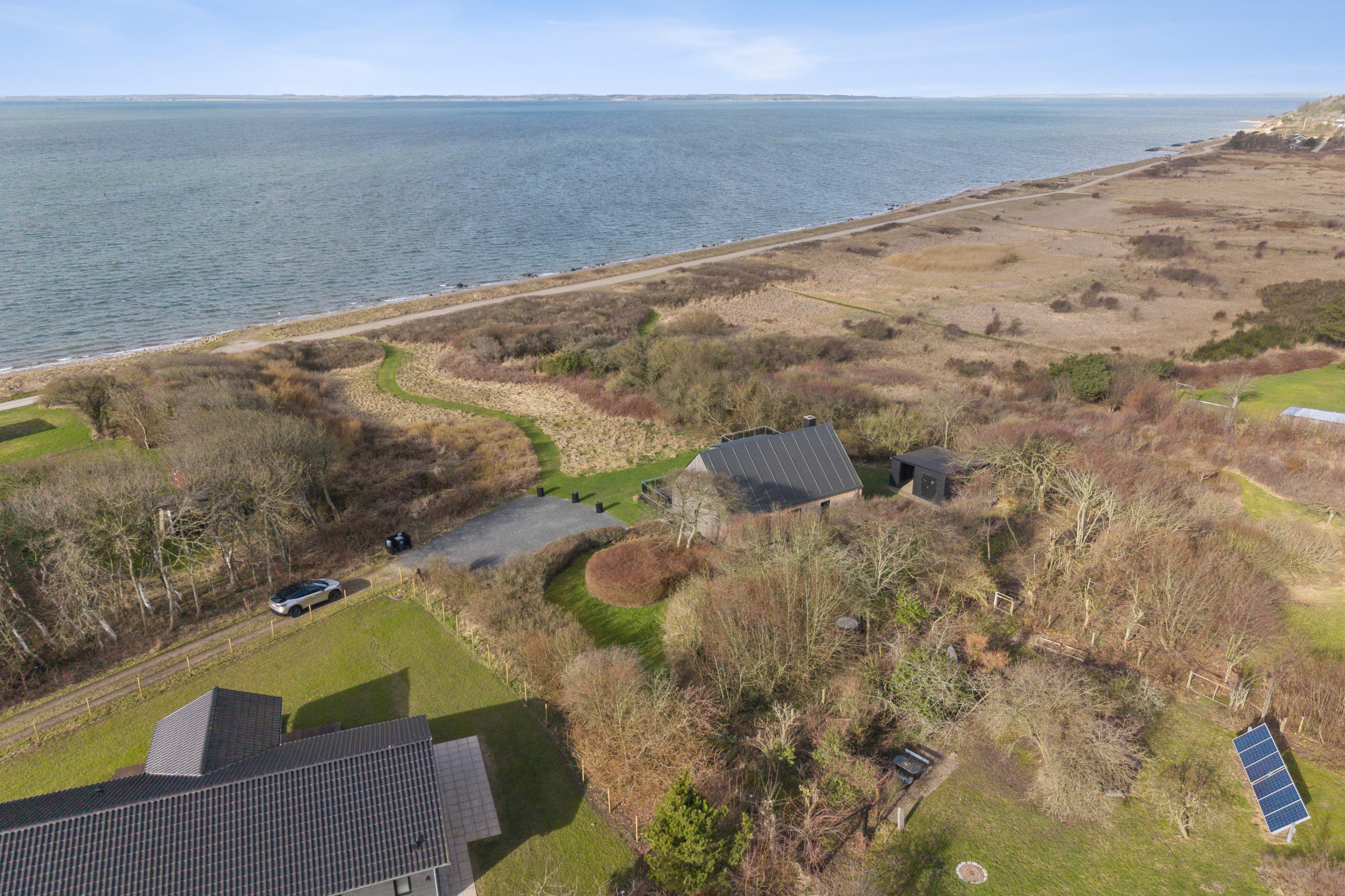 Fremhævet luftfoto billede i fuldskærmstilstand. Billede af Teglgårdvej 4, Hostrup, 7860 Spøttrup