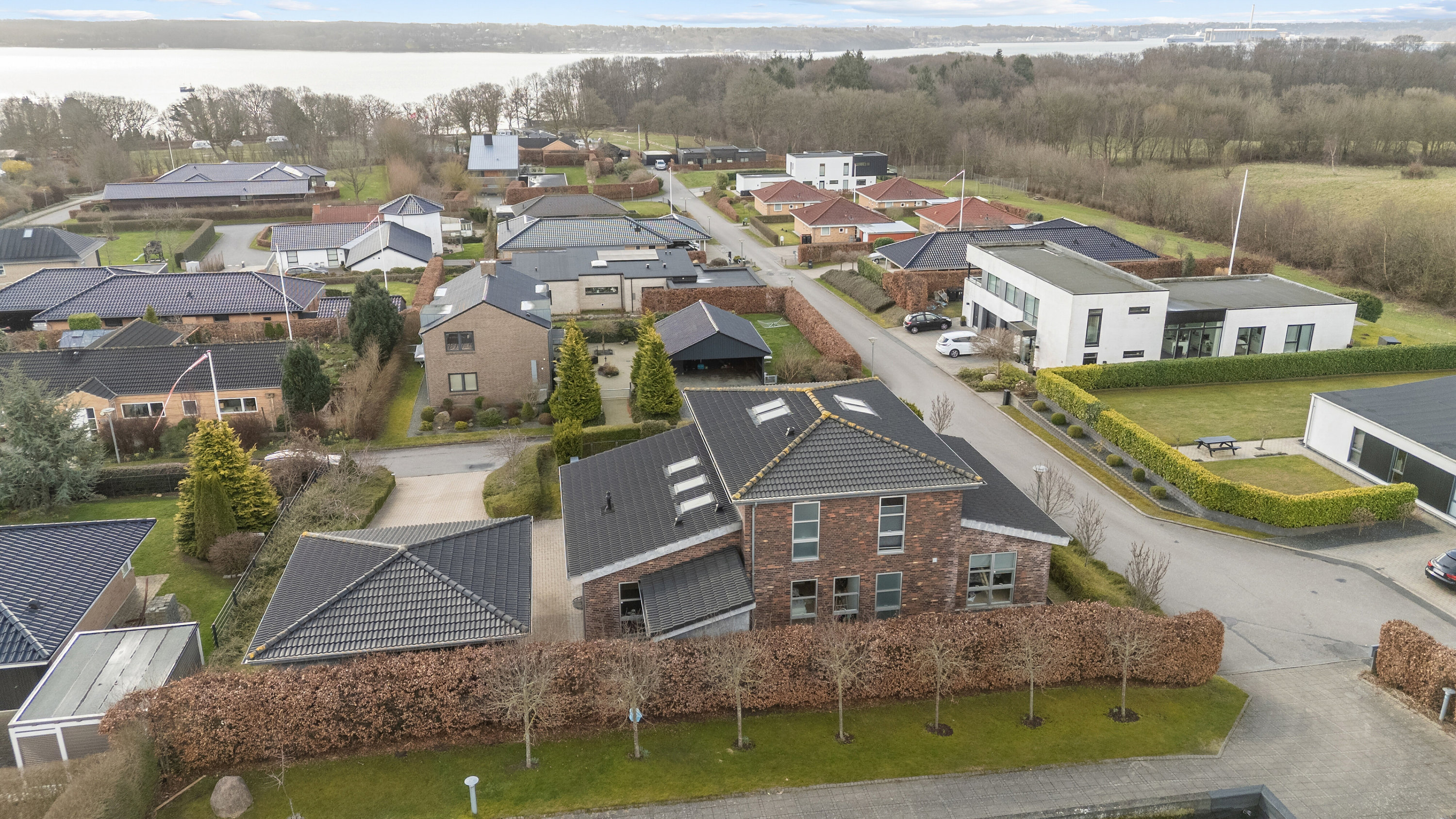 Fremhævet luftfoto billede i fuldskærmstilstand. Billede af Bakkegårdsvej 29, Kollund, 6340 Kruså