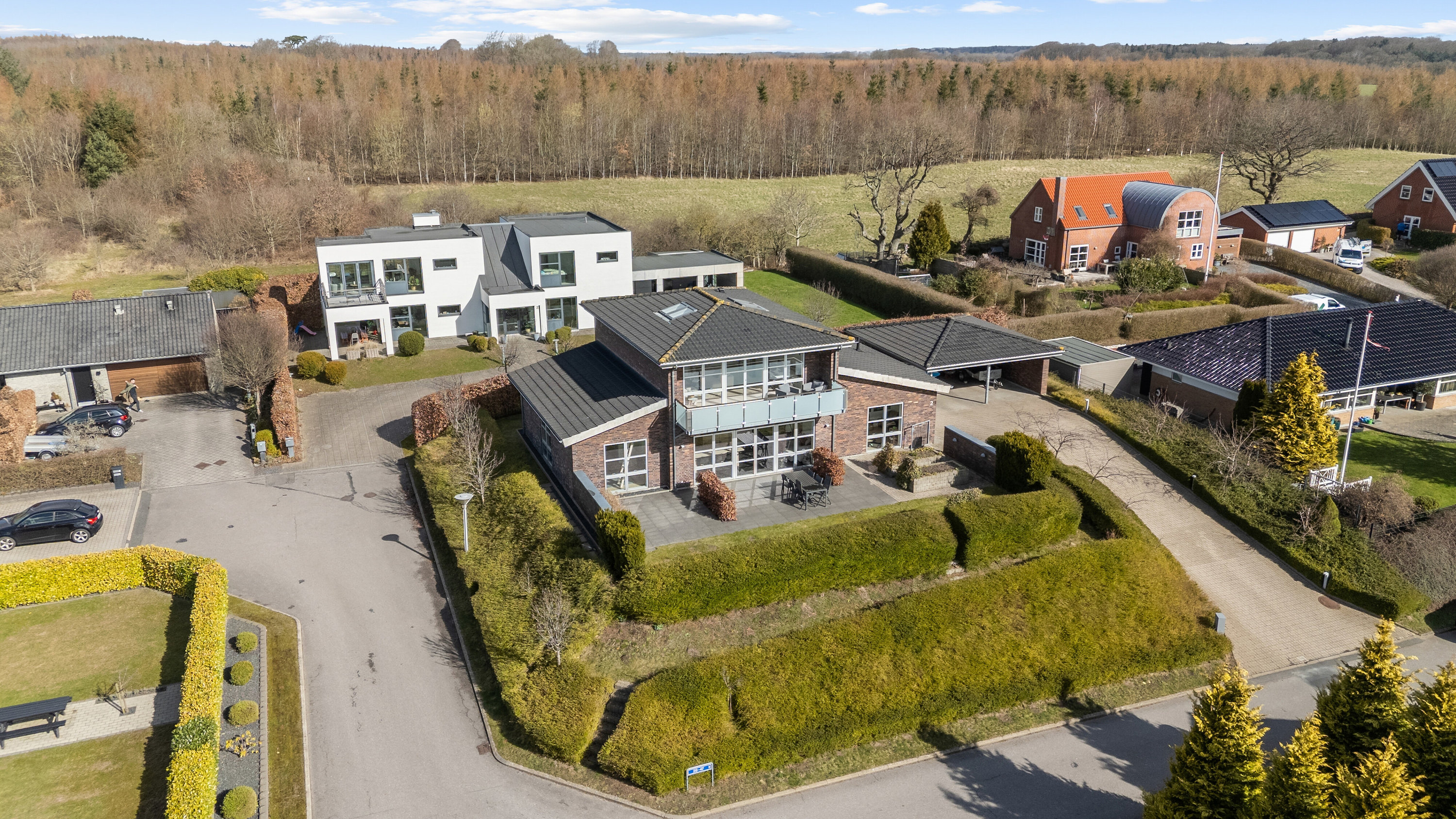 Fremhævet luftfoto billede i fuldskærmstilstand. Billede af Bakkegårdsvej 29, Kollund, 6340 Kruså