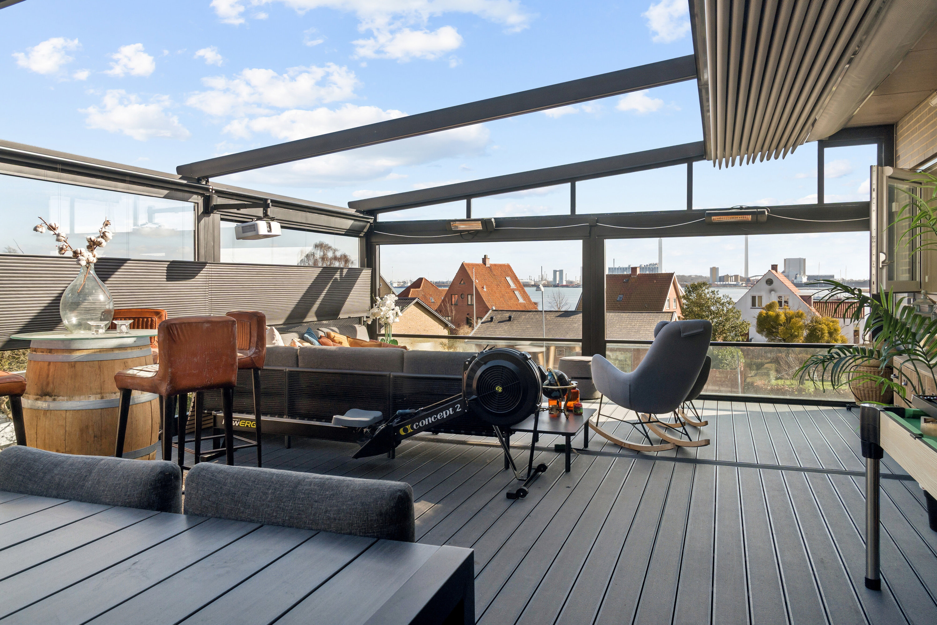 Fremhævet tagterrasse billede i fuldskærmstilstand. Billede af Lundevej 28, 4400 Kalundborg