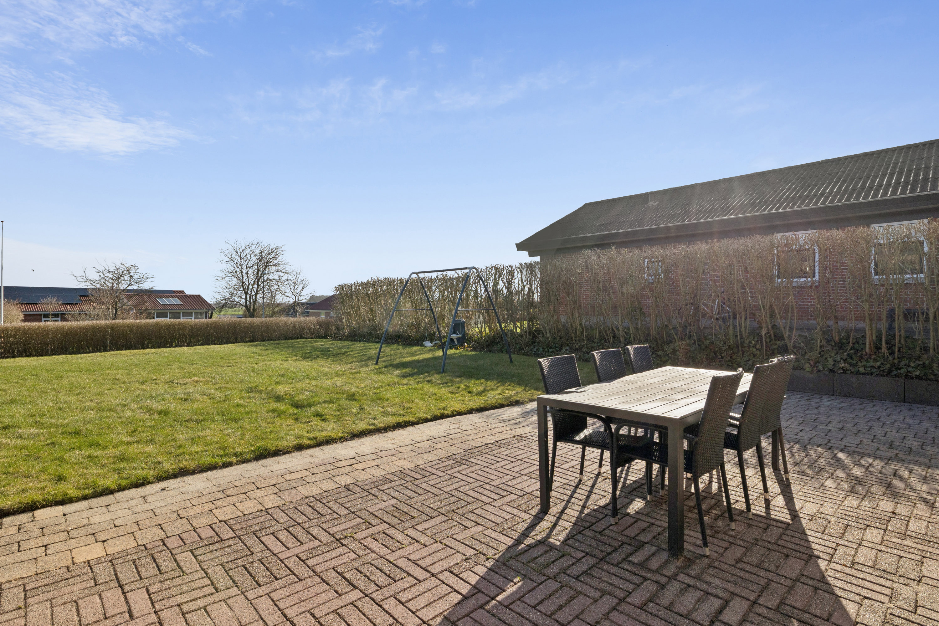 Fremhævet terrasse billede i fuldskærmstilstand. Billede af Kvædeparken 80, 9500 Hobro