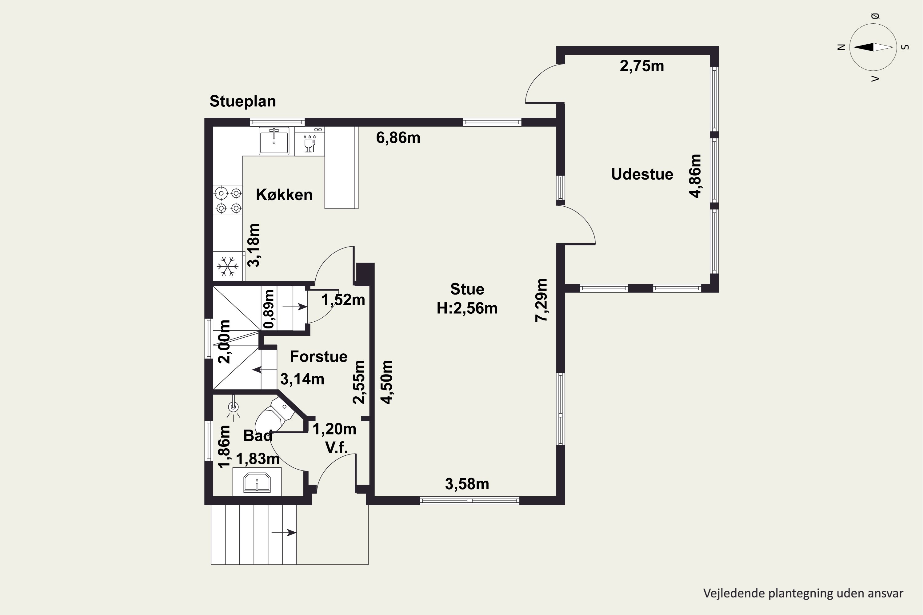 Plantegninger billede af Jernbanegade 64, 9560 Hadsund
