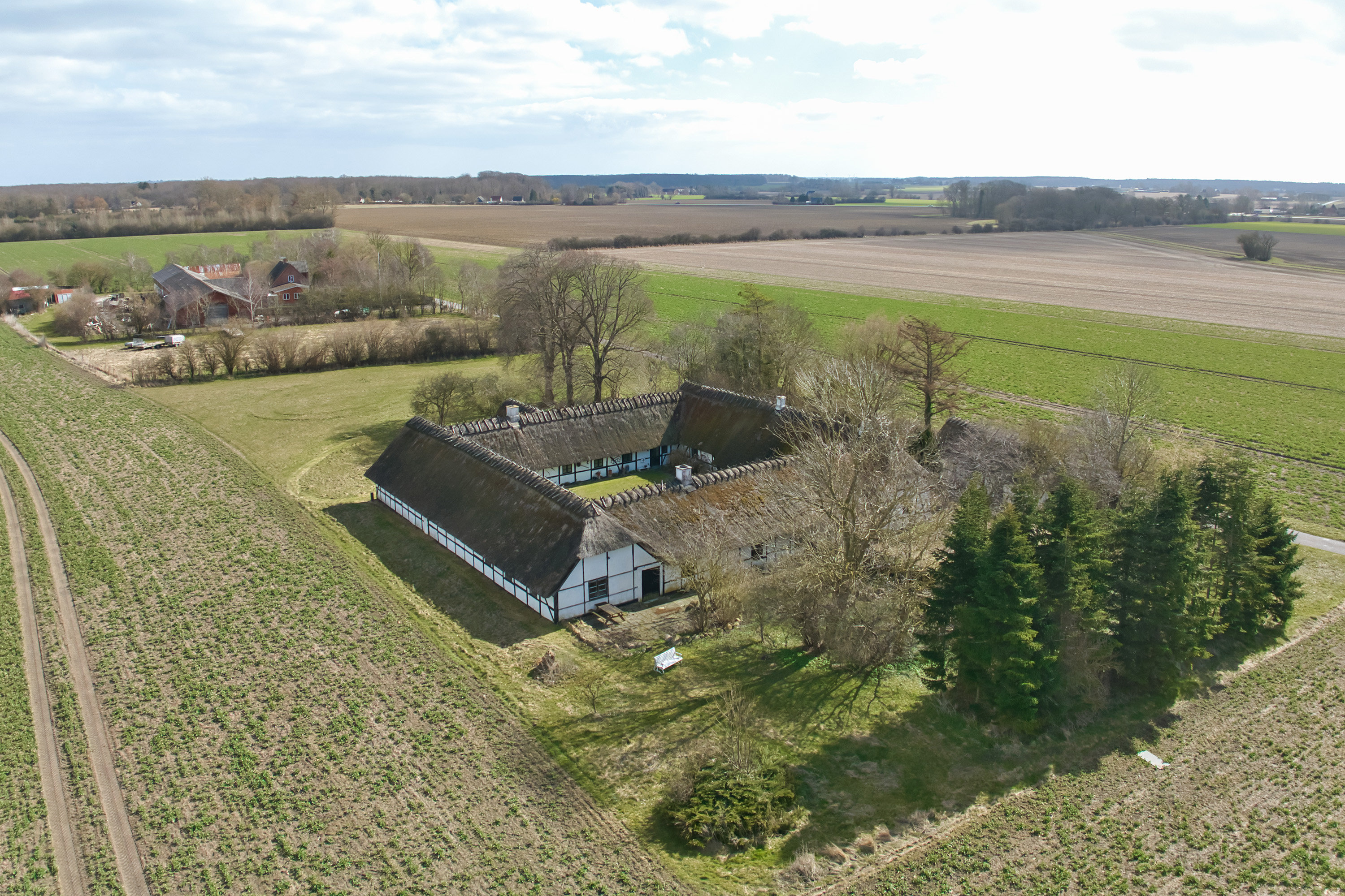 Fremhævet luftfoto billede i fuldskærmstilstand. Billede af Lienlundsvej 1, Nr Frejlev, 4892 Kettinge