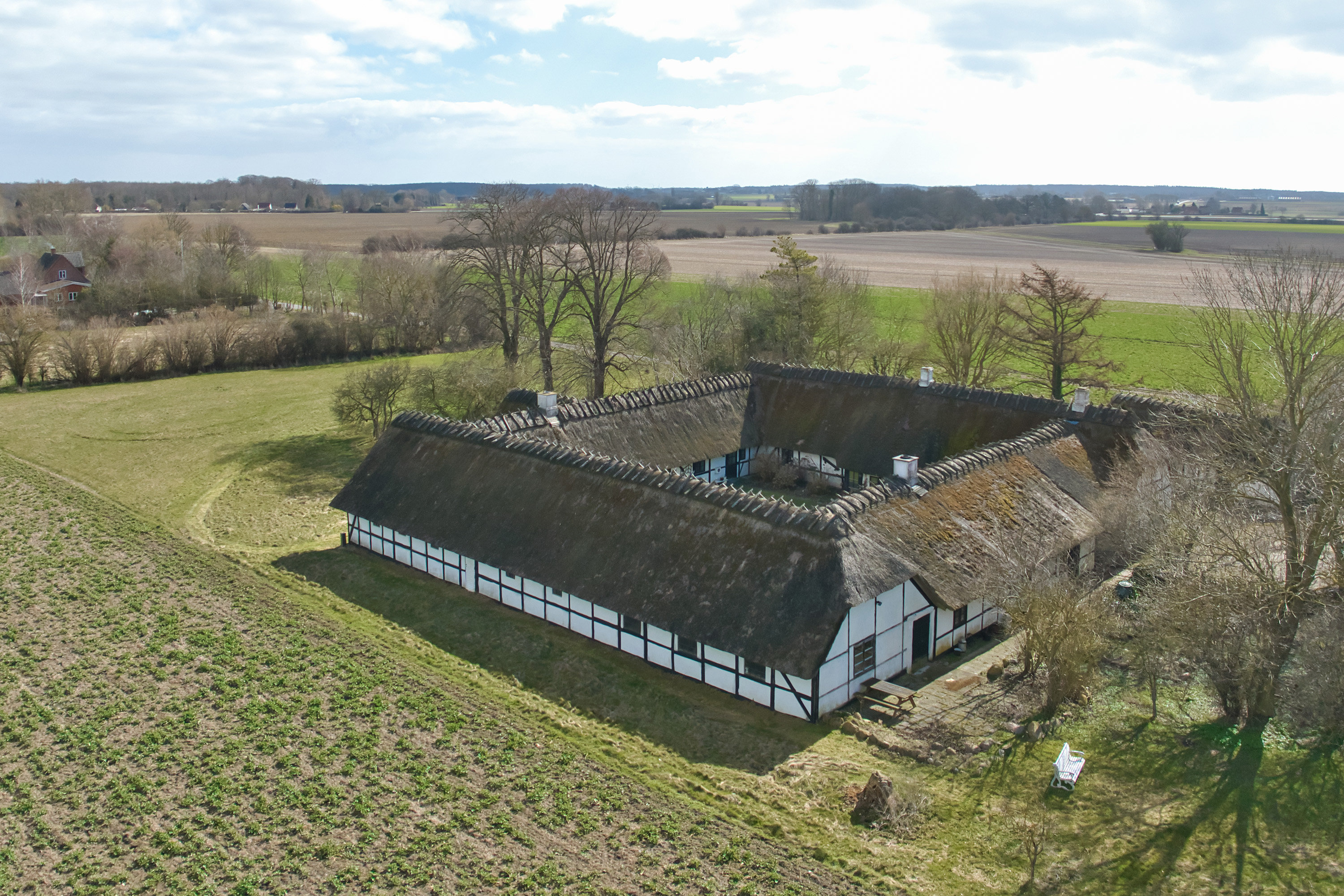 Fremhævet luftfoto billede i fuldskærmstilstand. Billede af Lienlundsvej 1, Nr Frejlev, 4892 Kettinge