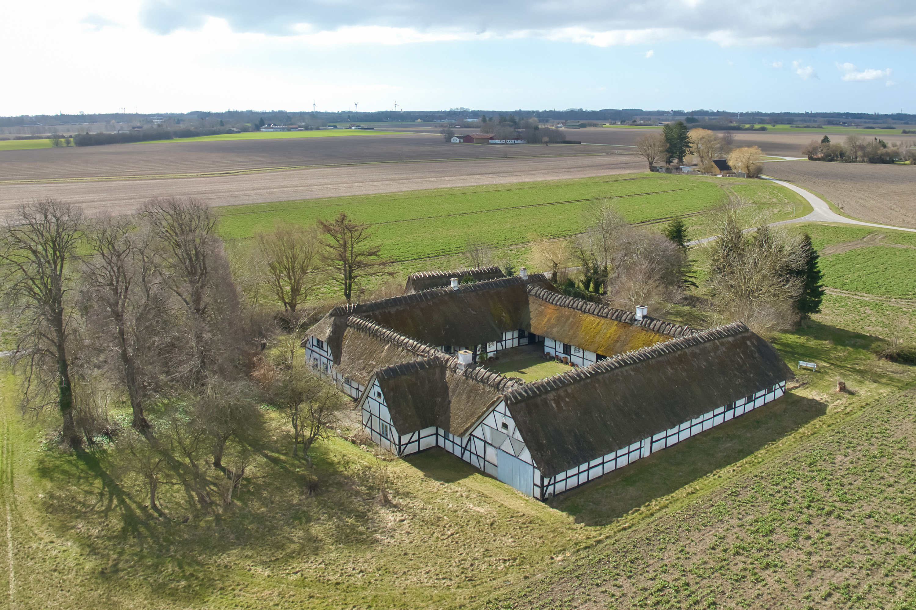 Fremhævet luftfoto billede i fuldskærmstilstand. Billede af Lienlundsvej 1, Nr Frejlev, 4892 Kettinge