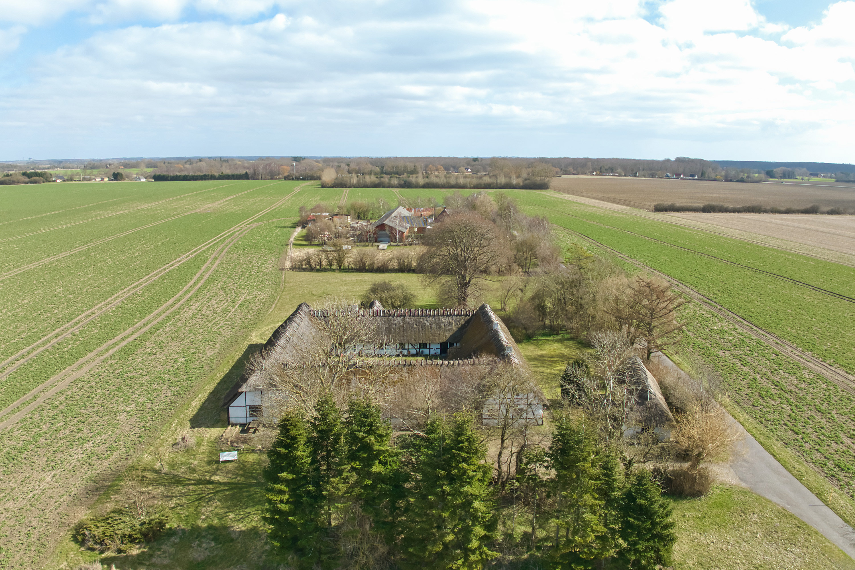 Fremhævet luftfoto billede i fuldskærmstilstand. Billede af Lienlundsvej 1, Nr Frejlev, 4892 Kettinge